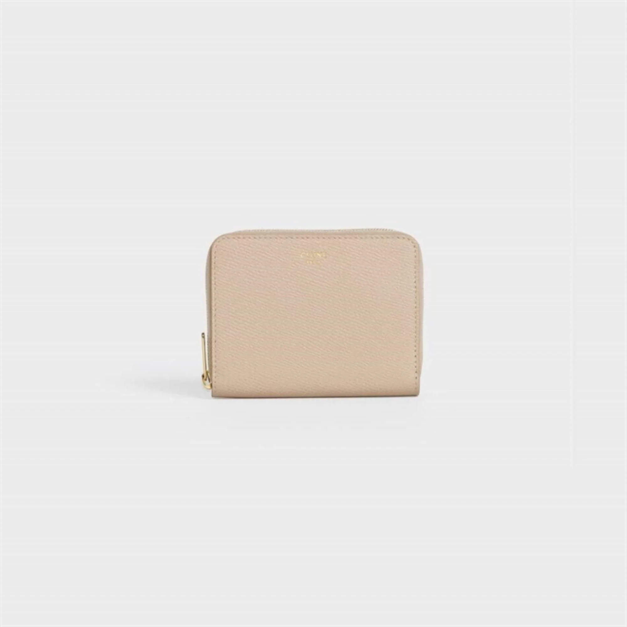 Compact Zipped Wallet - Nude