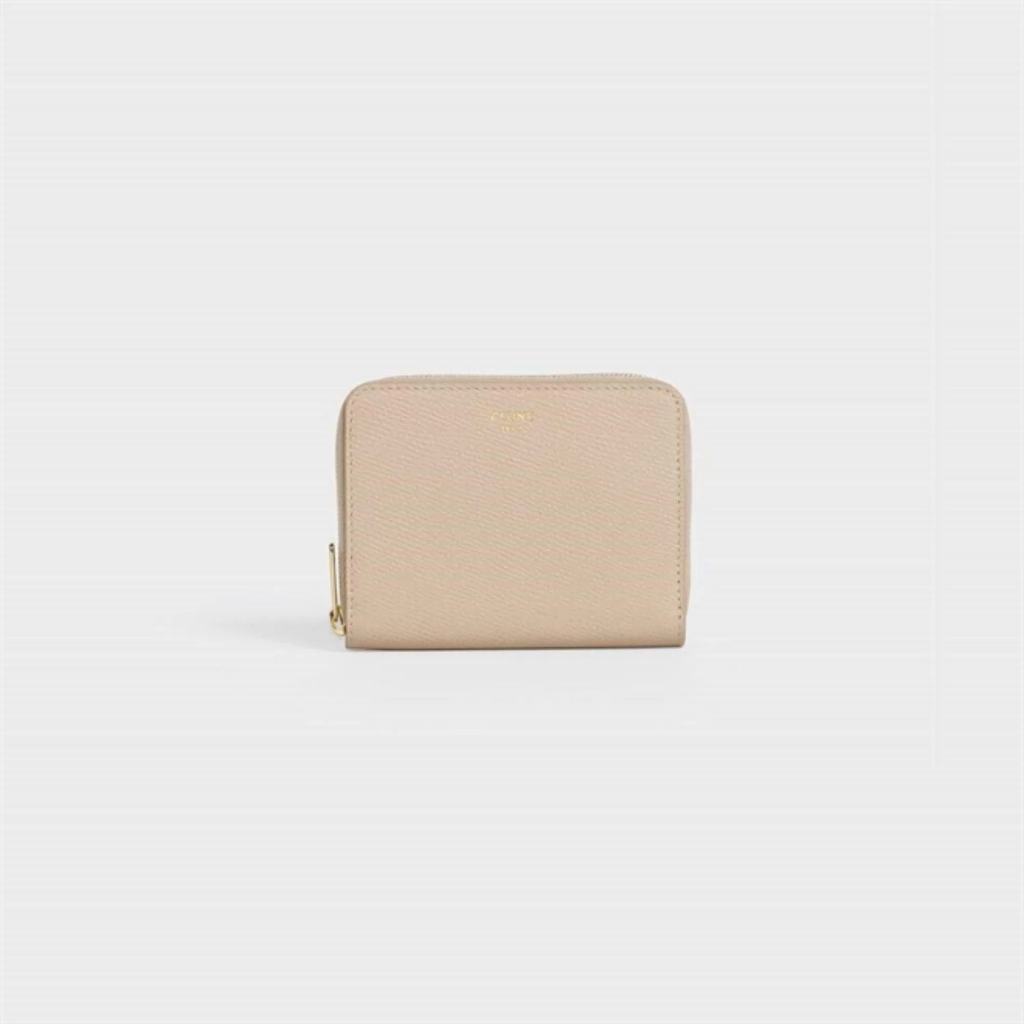Compact Zipped Wallet - Nude