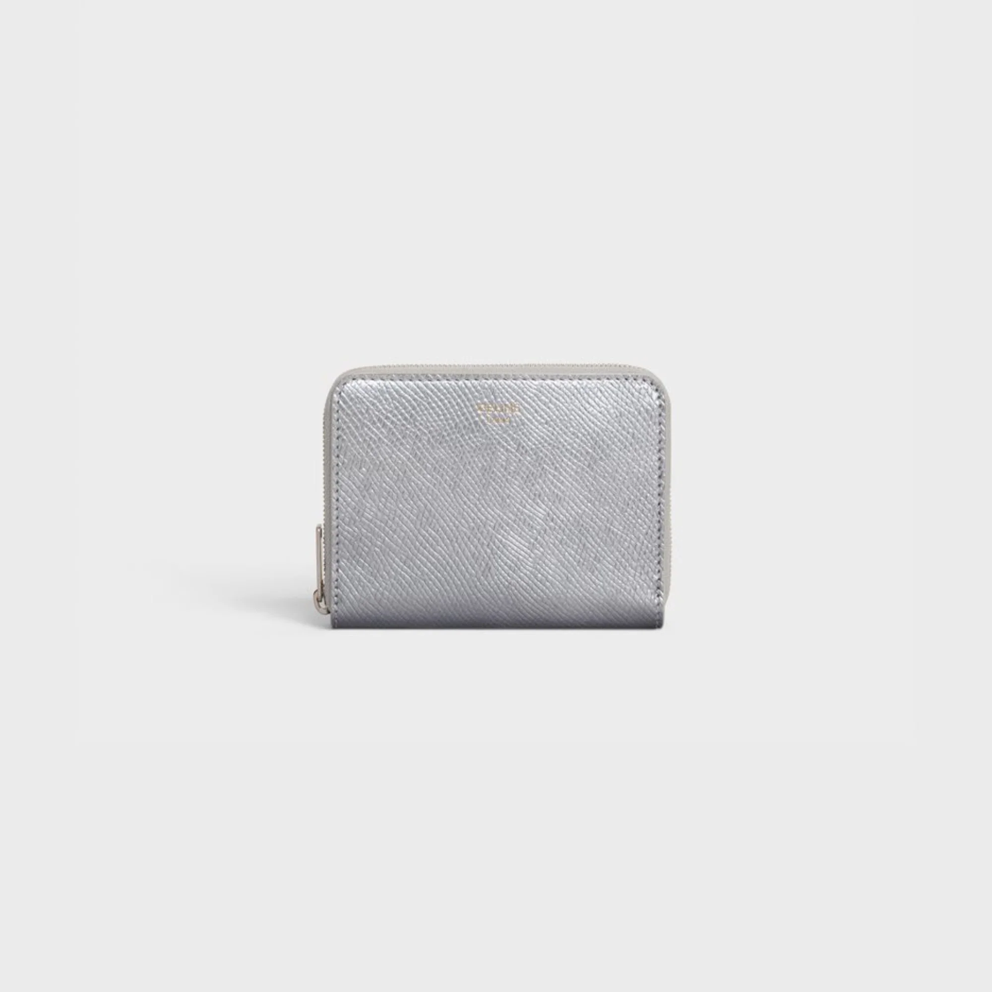Compact Zipped Wallet - Silver