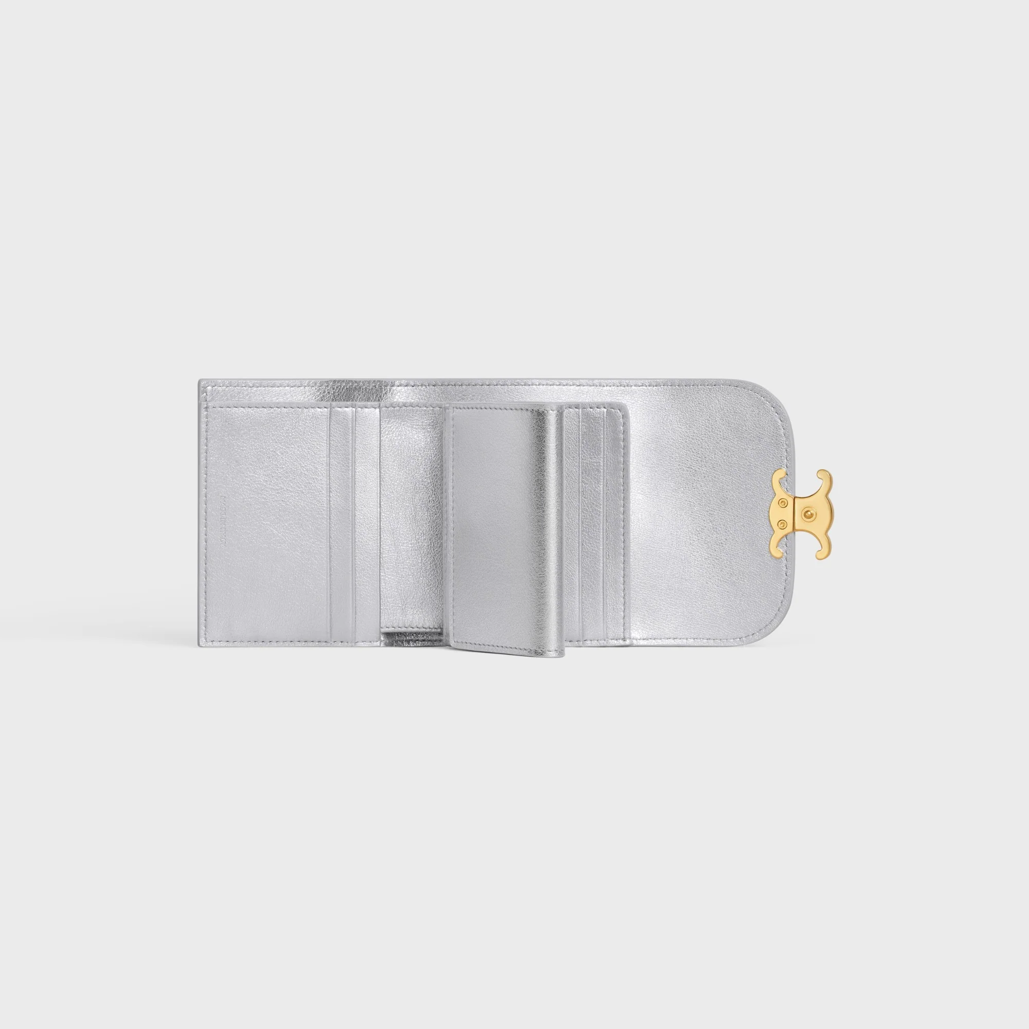 Small Flap Wallet - Silver - Image 4