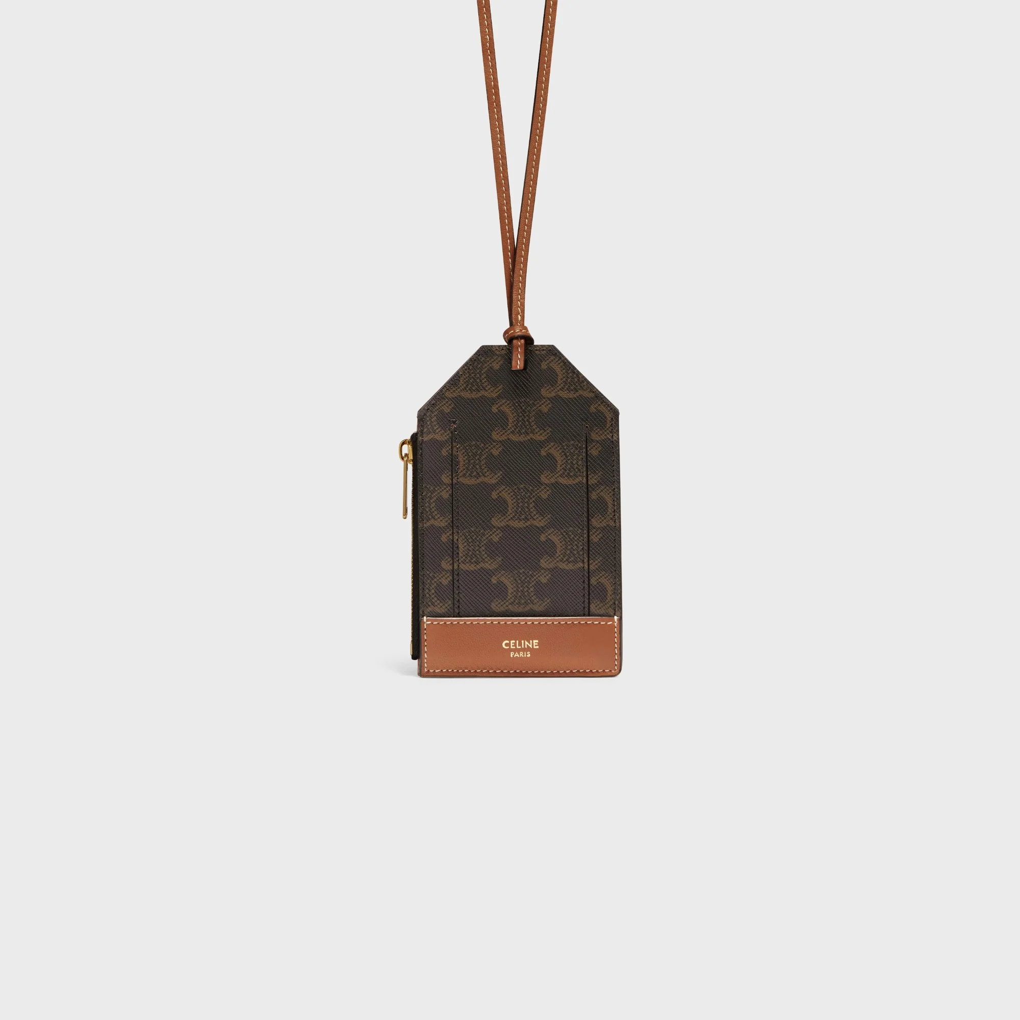 Card Holder Necklace - Tan - Image 2