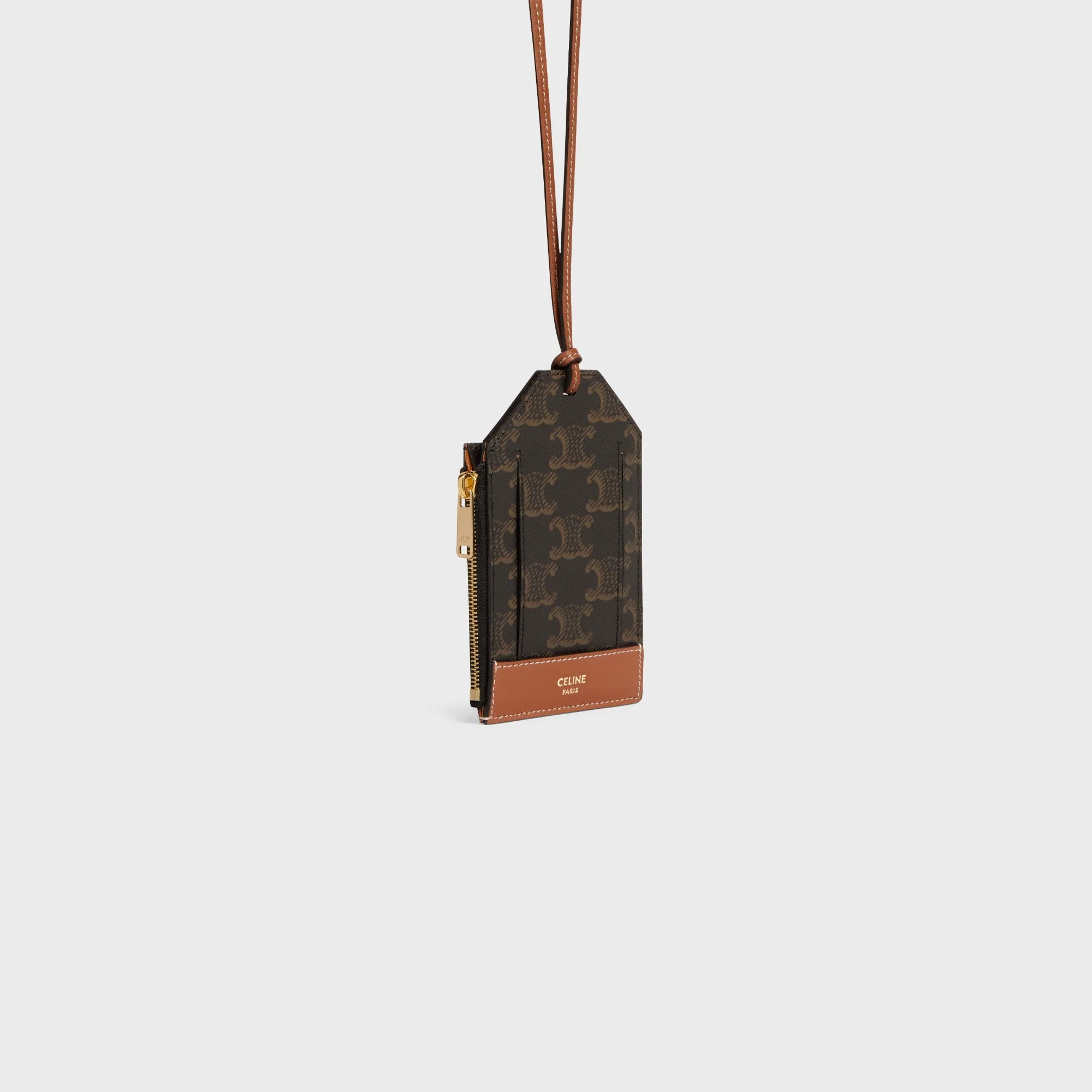 Card Holder Necklace - Tan - Image 3