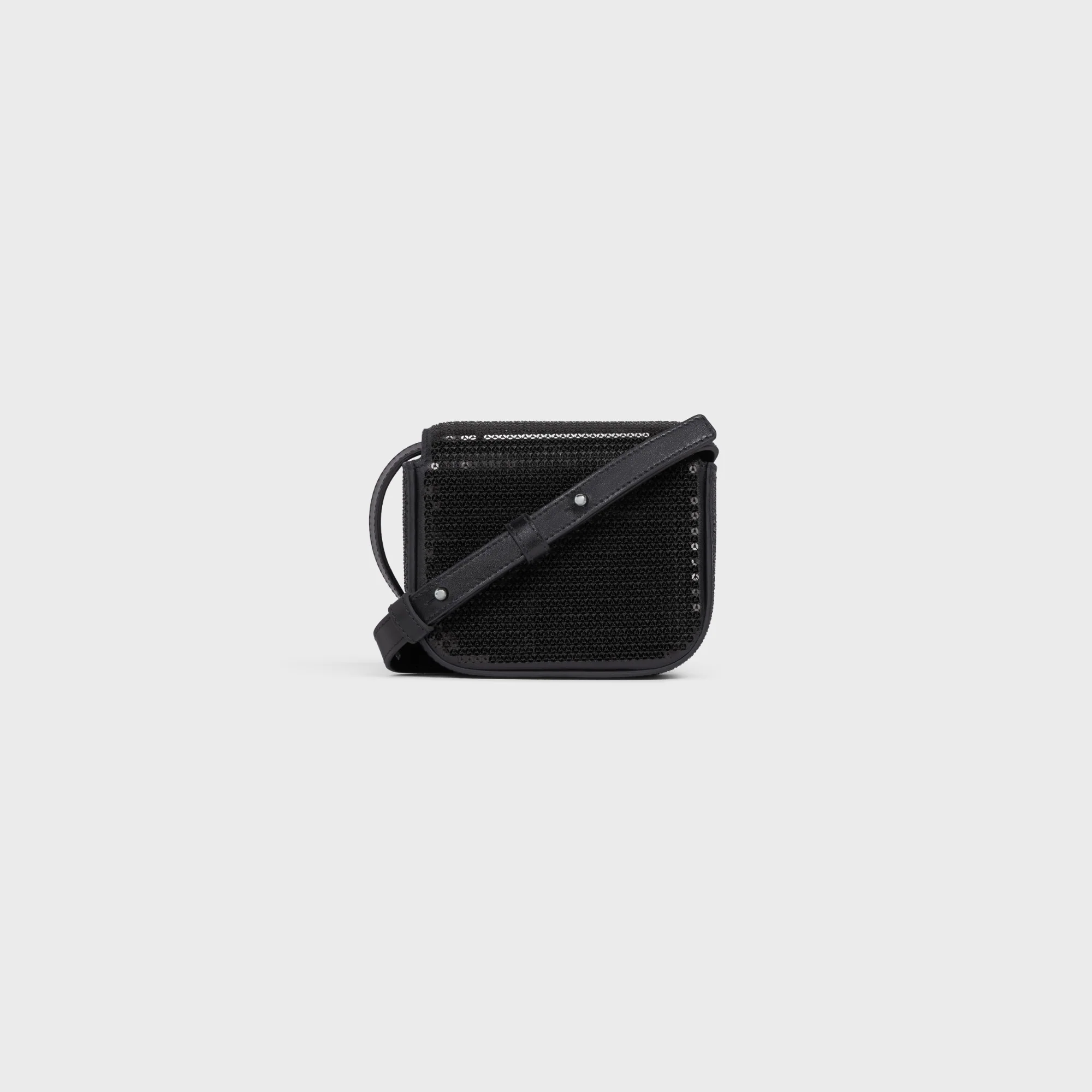 Mini Claude Slg Sequins & Calf - Black - Image 3