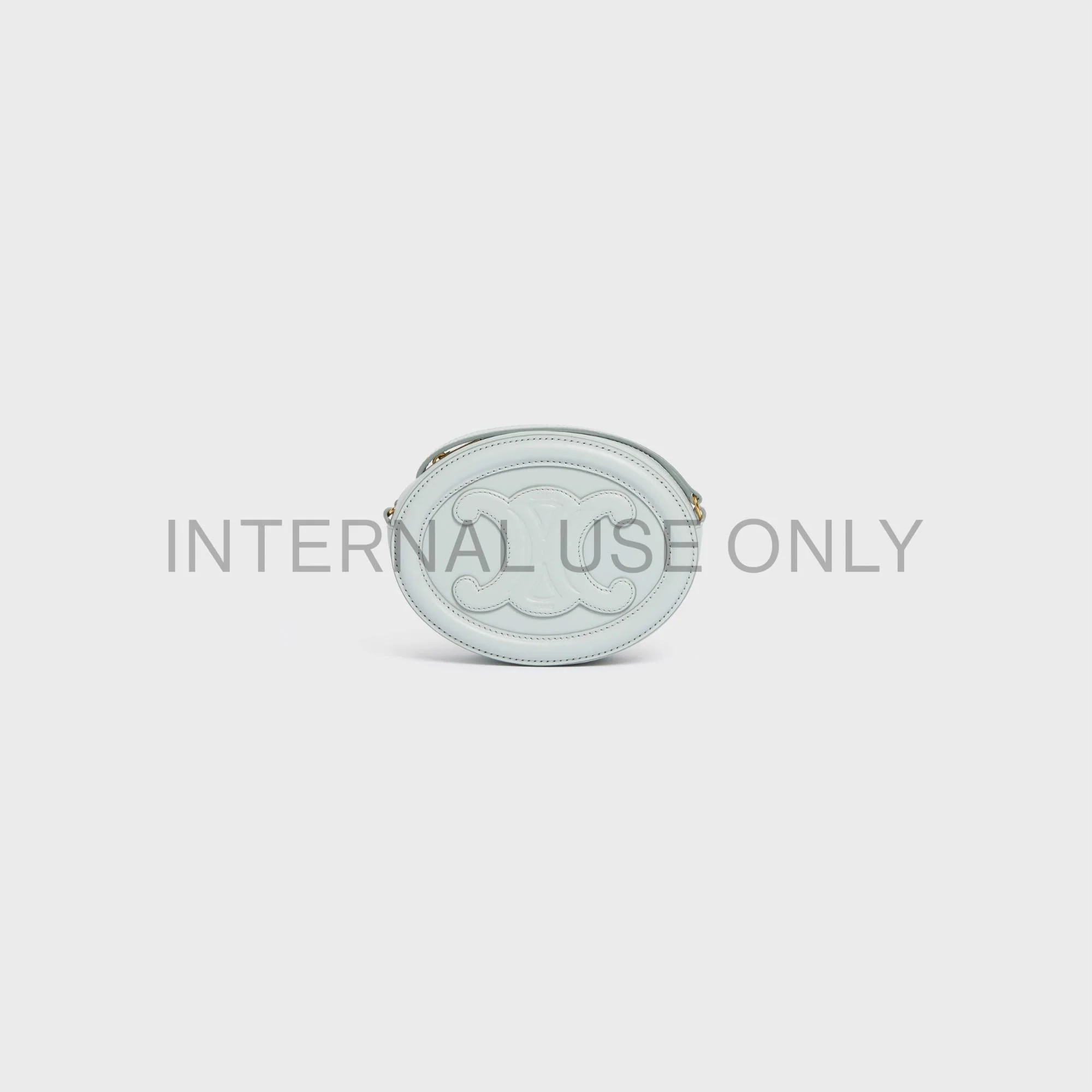 Crossbody Oval Purse - Soft Blue