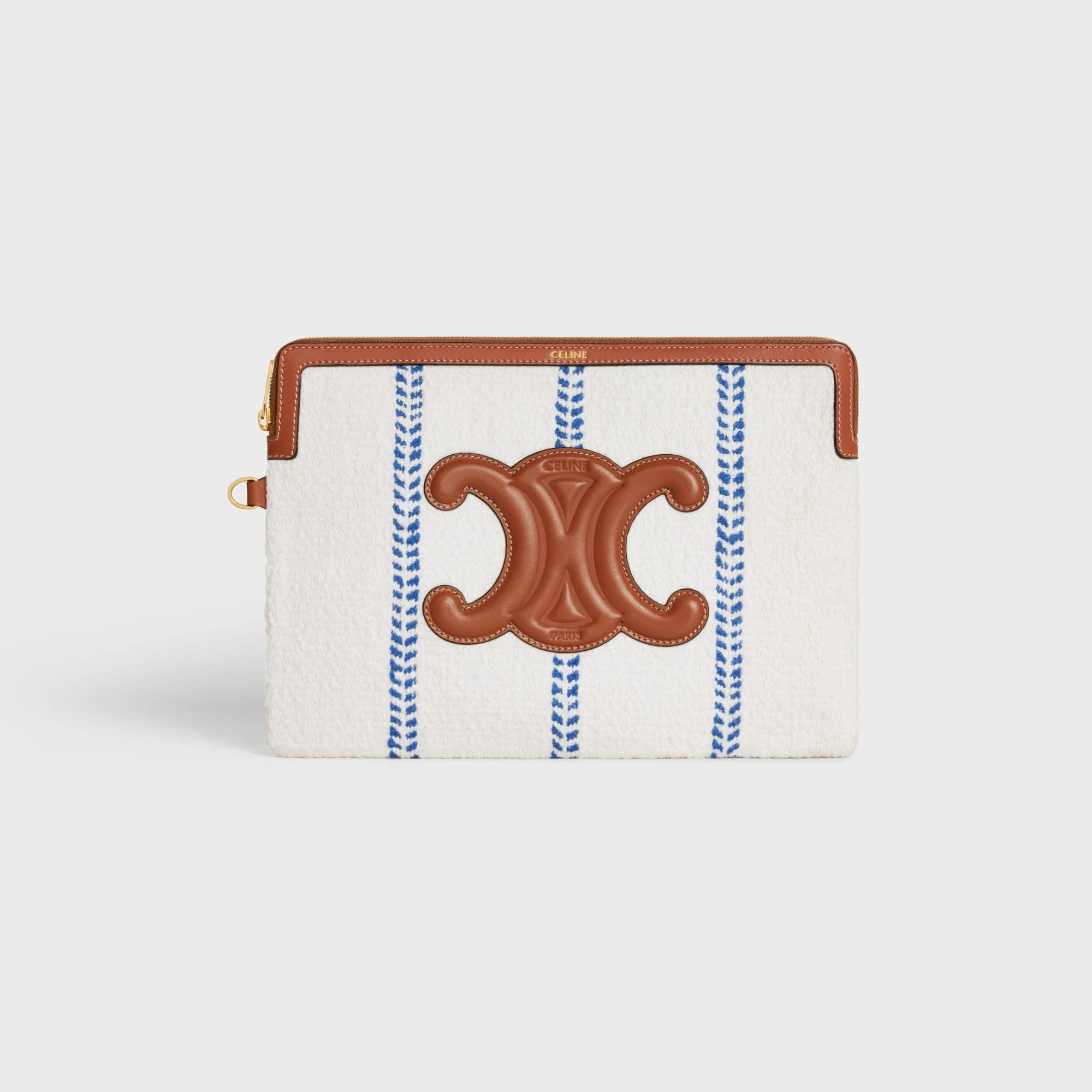 Small Pouch With Strap - White/Blue - Image 2