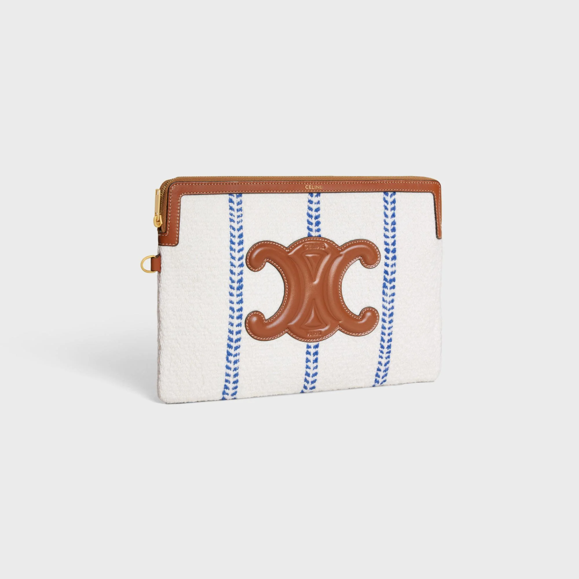 Small Pouch With Strap - White/Blue - Image 3