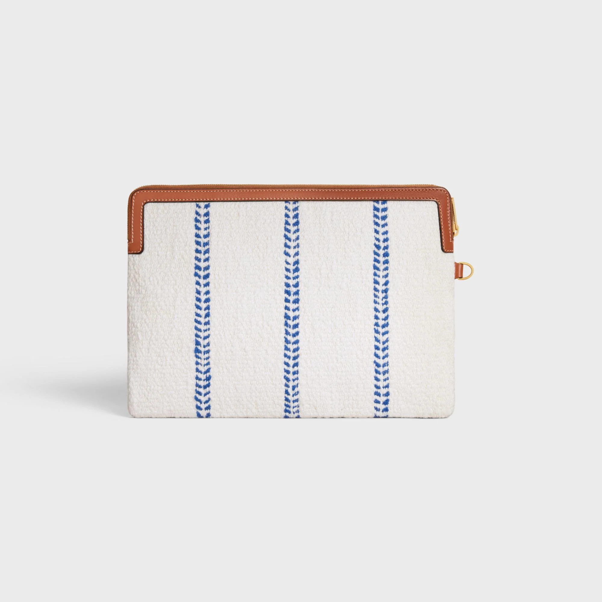 Small Pouch With Strap - White/Blue - Image 4