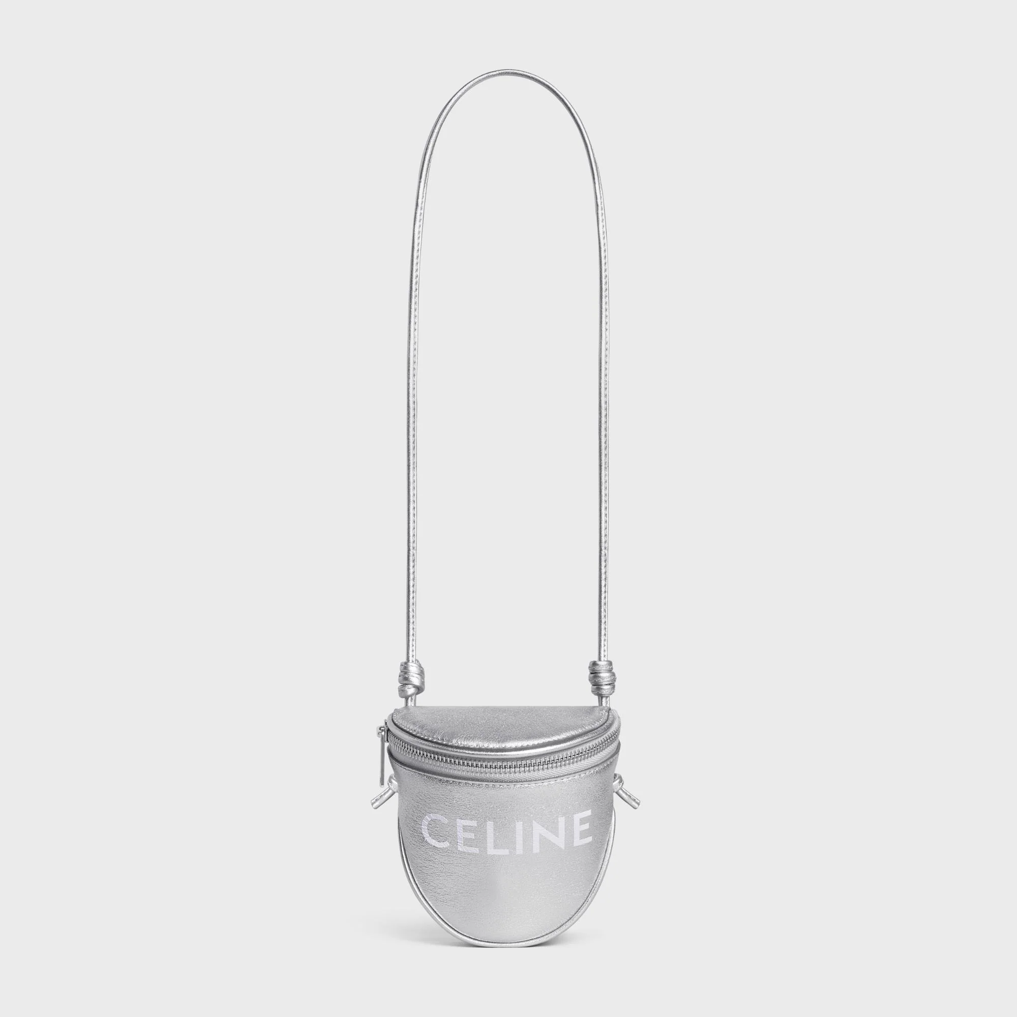 Small Zipped Purse - Silver - Image 2
