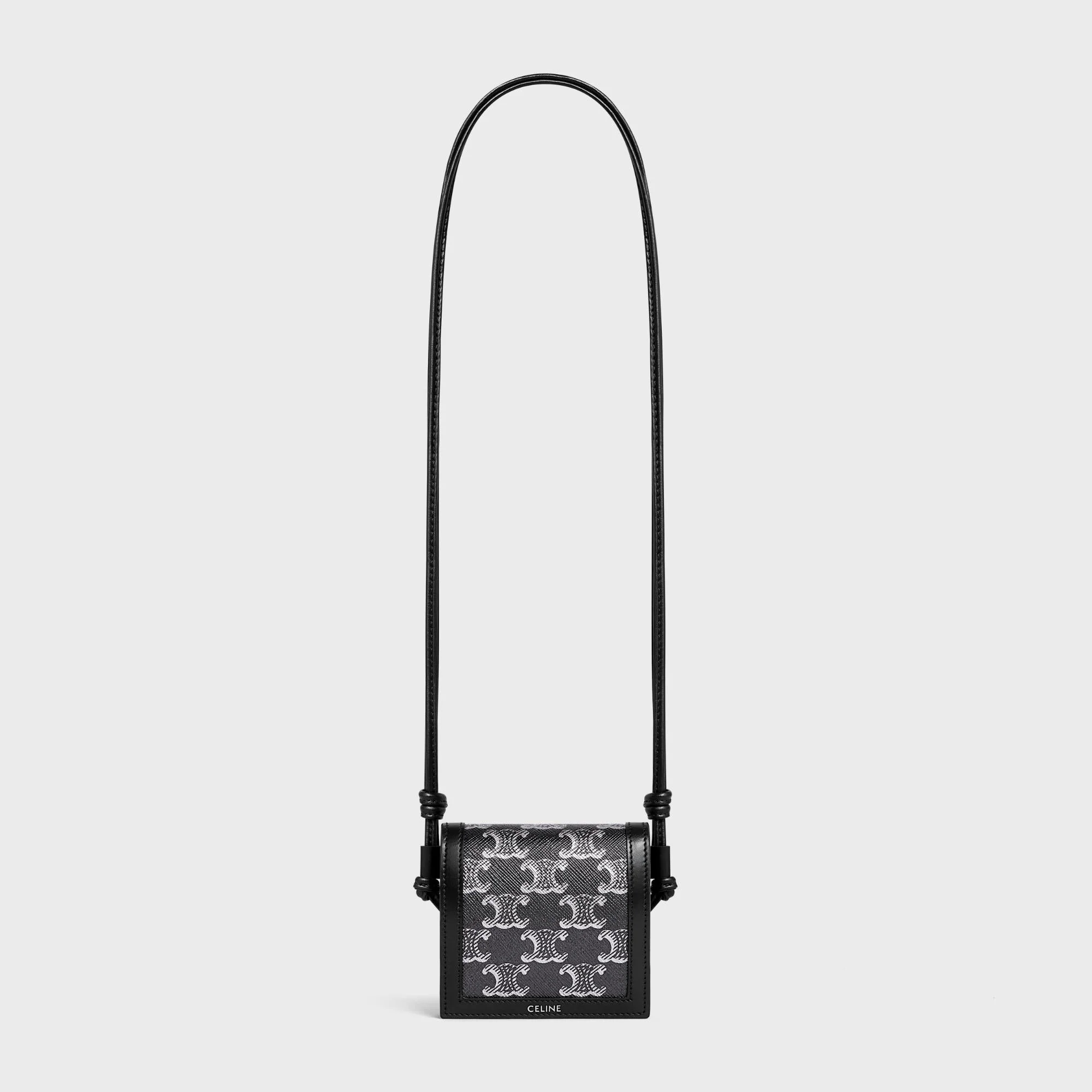 Necklace Wallet - Silver/Black