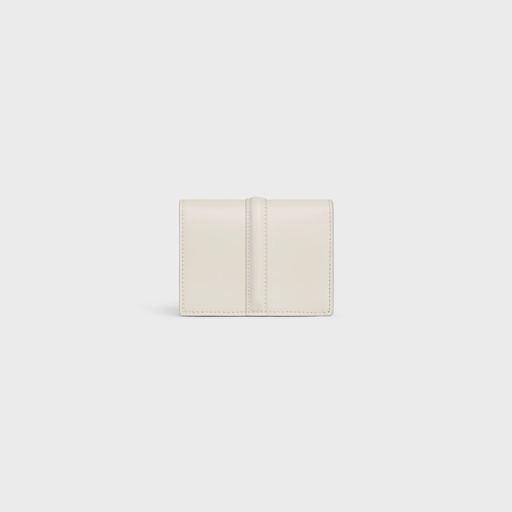 Card Holder With Flap - White Cotton - Image 3