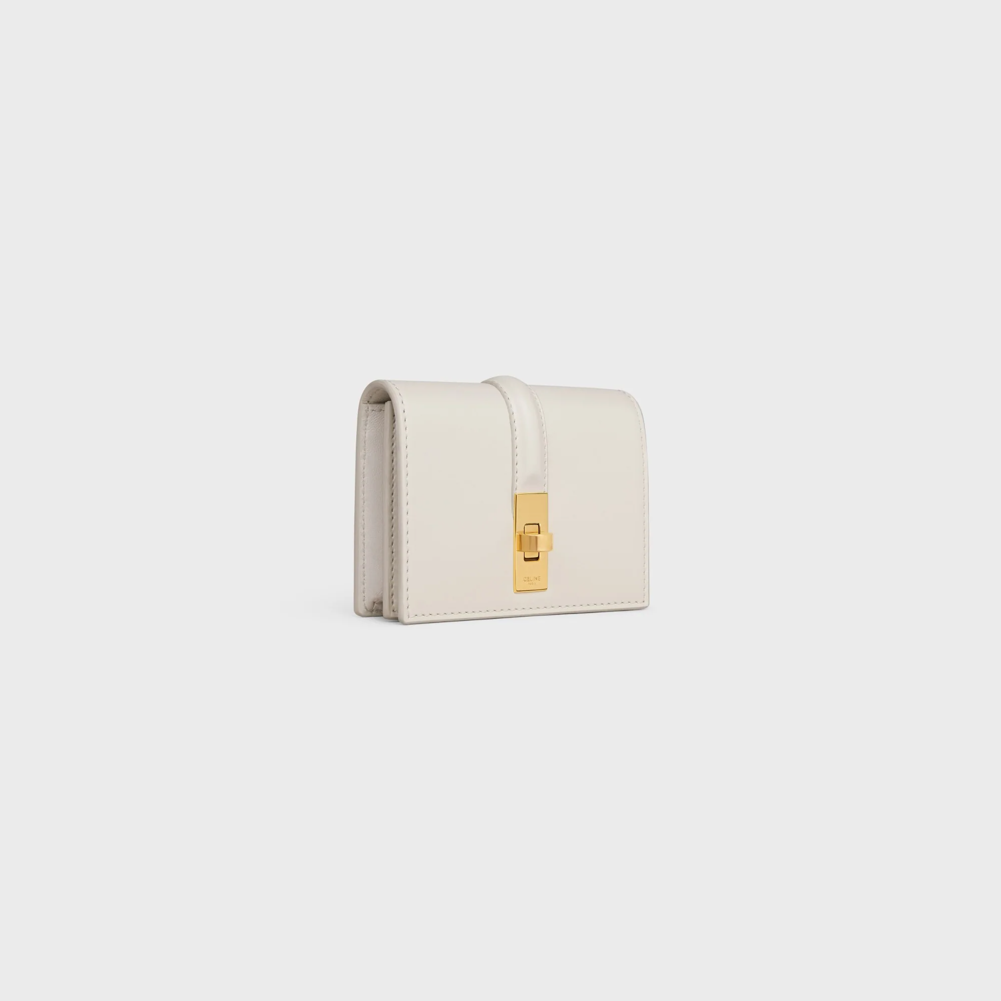 Card Holder With Flap - White Cotton - Image 7