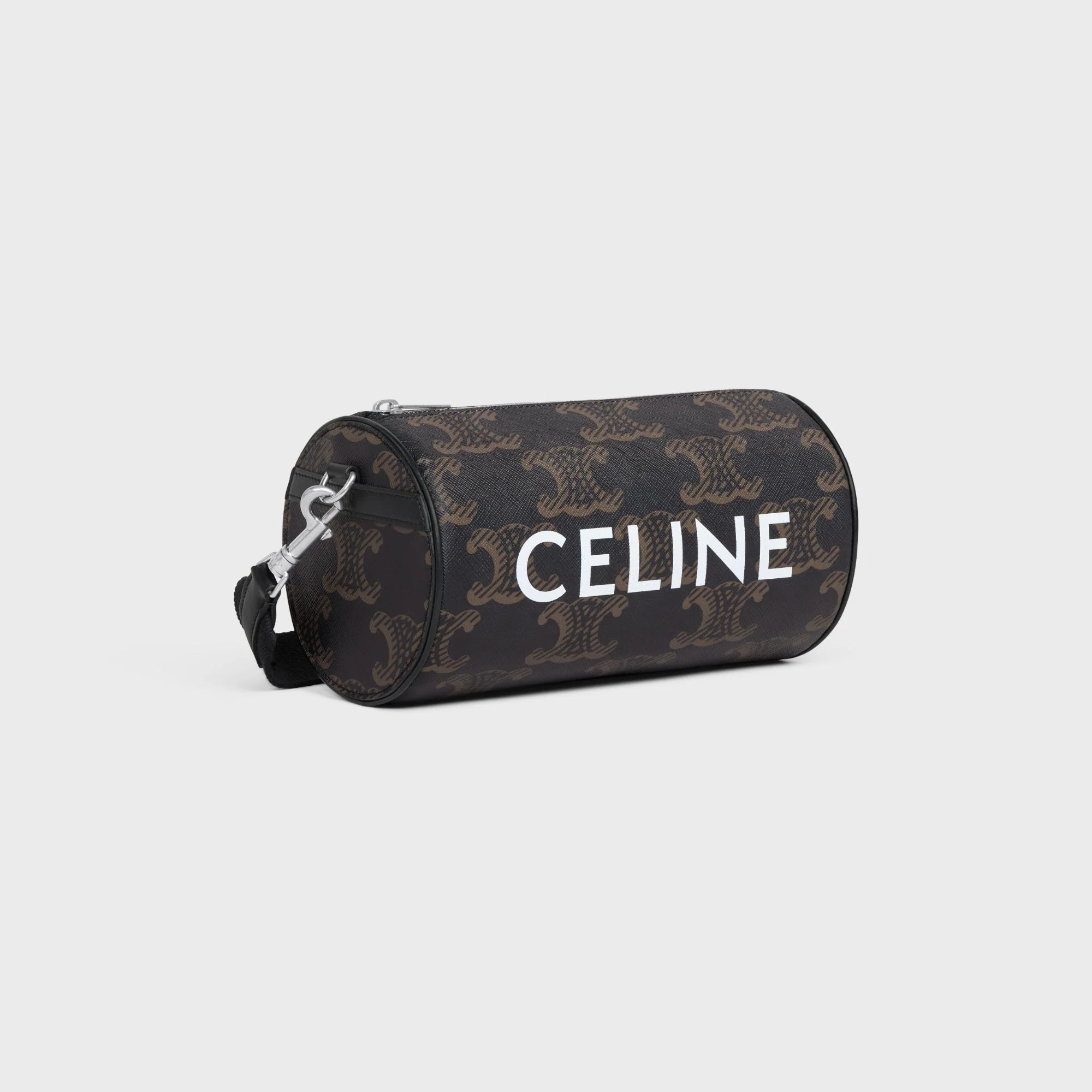 Triomphe Canvas Cylinder Bag - Black - Image 2