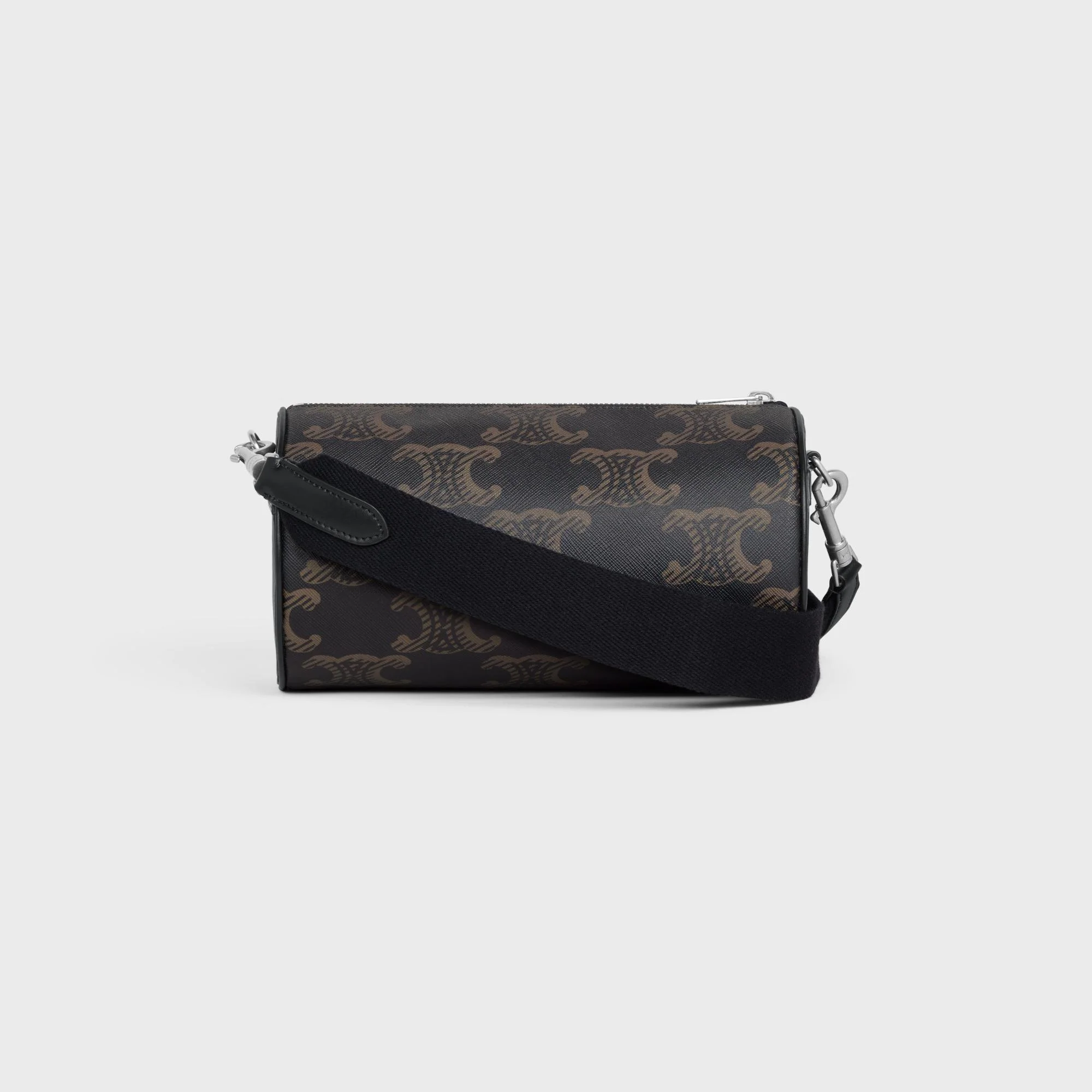 Triomphe Canvas Cylinder Bag - Black - Image 3