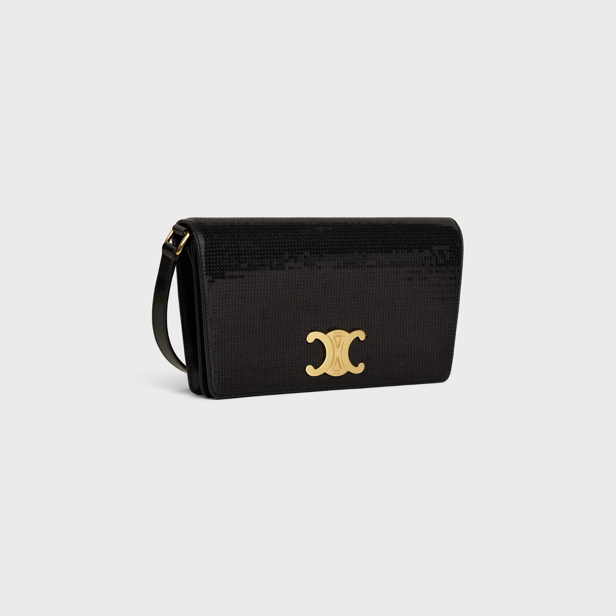Shoulder Bag Trapeze - Black Sequin - Image 2