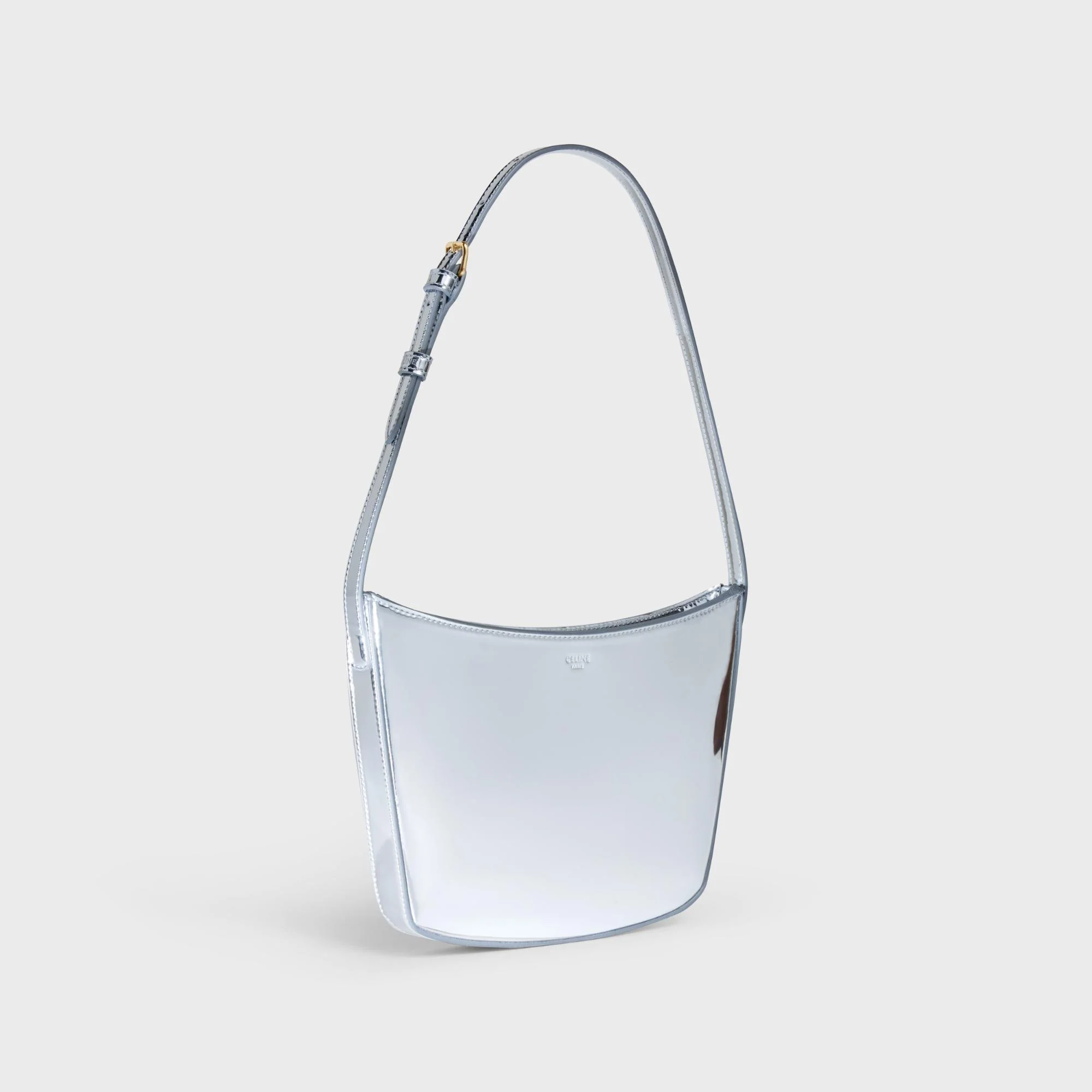 Medium Celine Croque Bag - Silver - Image 2