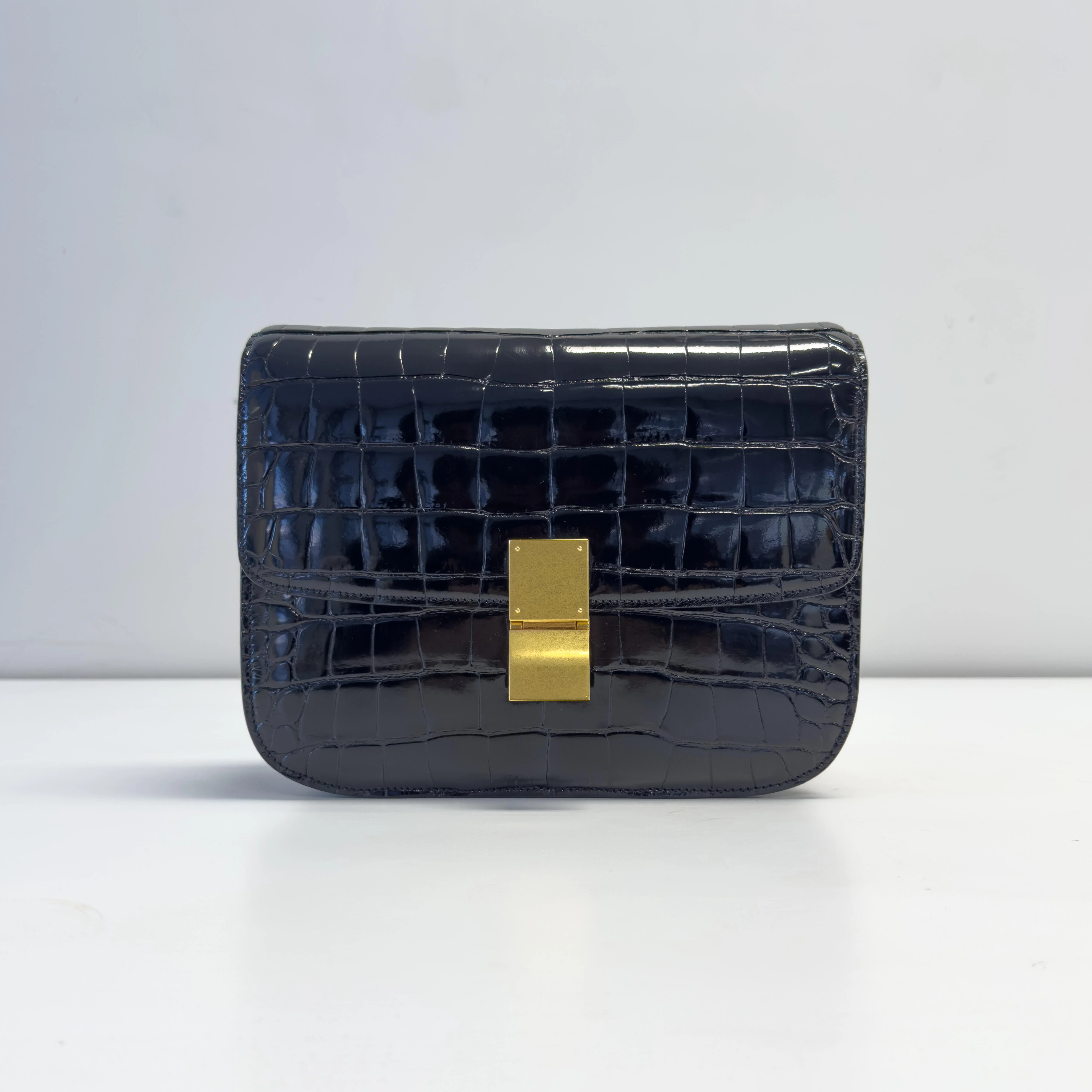 Classic Medium - Black Croc