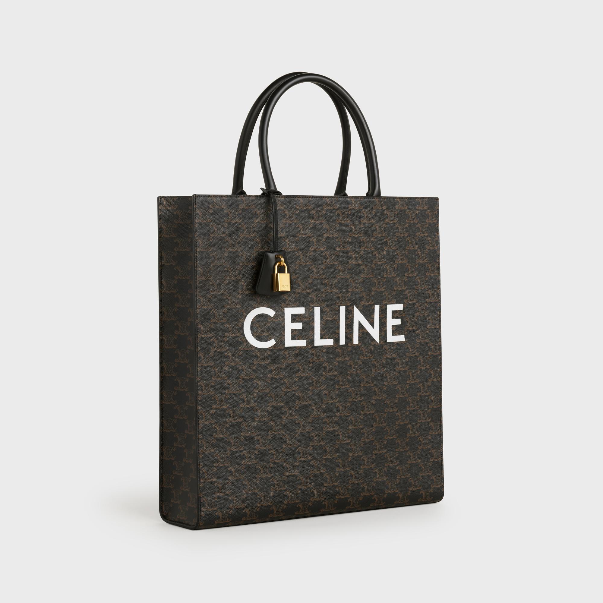 Triomphe Canvas Vertical Tote - Black - Image 2