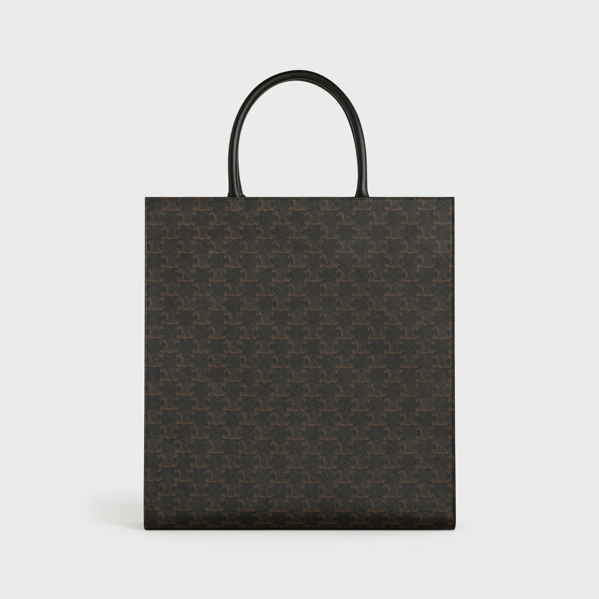 Triomphe Canvas Vertical Tote - Black - Image 3