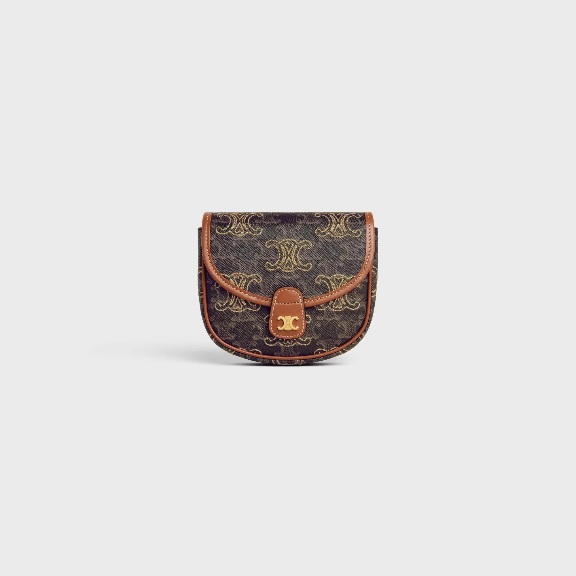 Triomphe Canvas Mini Messenger Bag - Tan - Image 5