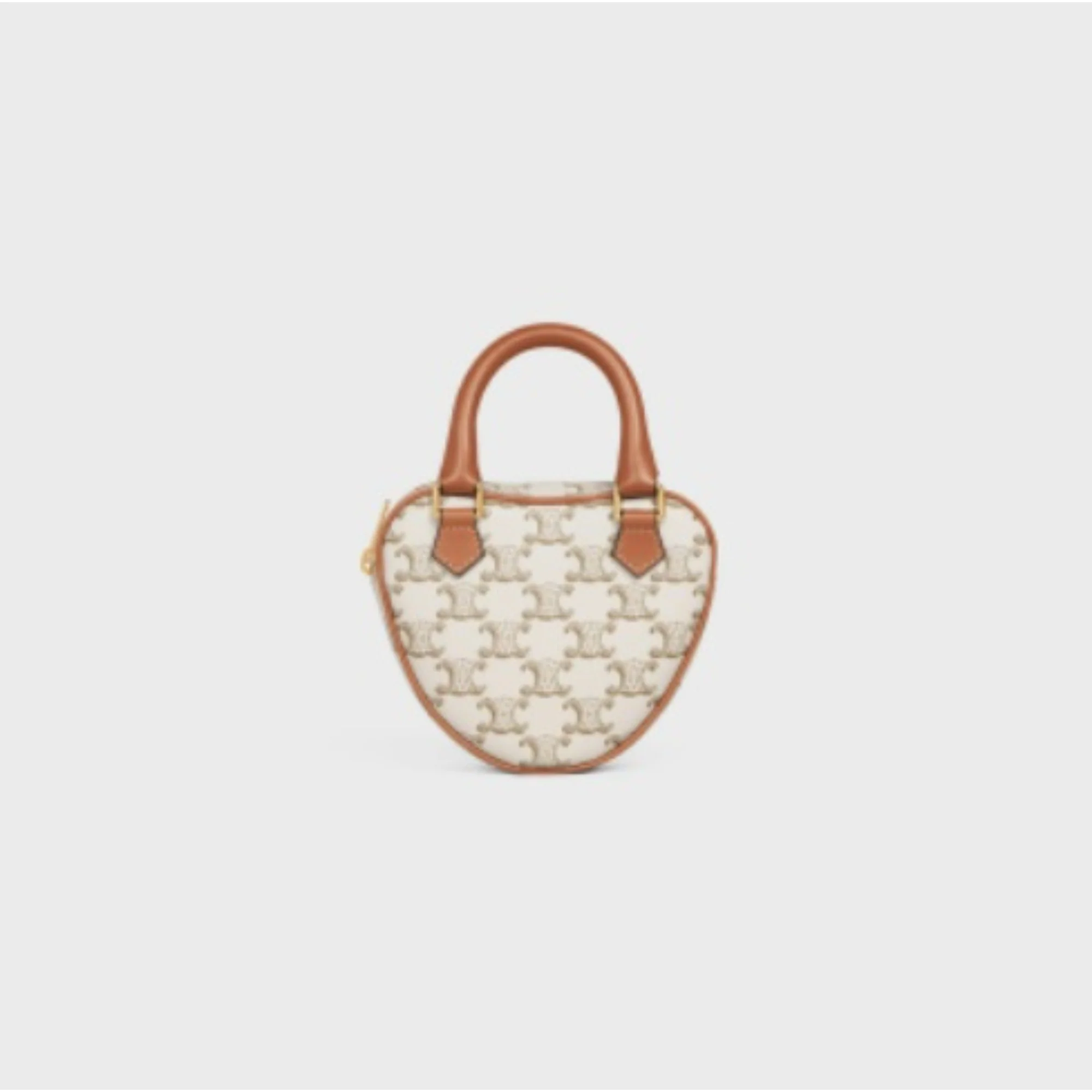 Triomphe Canvas Medium Celine Heart - White