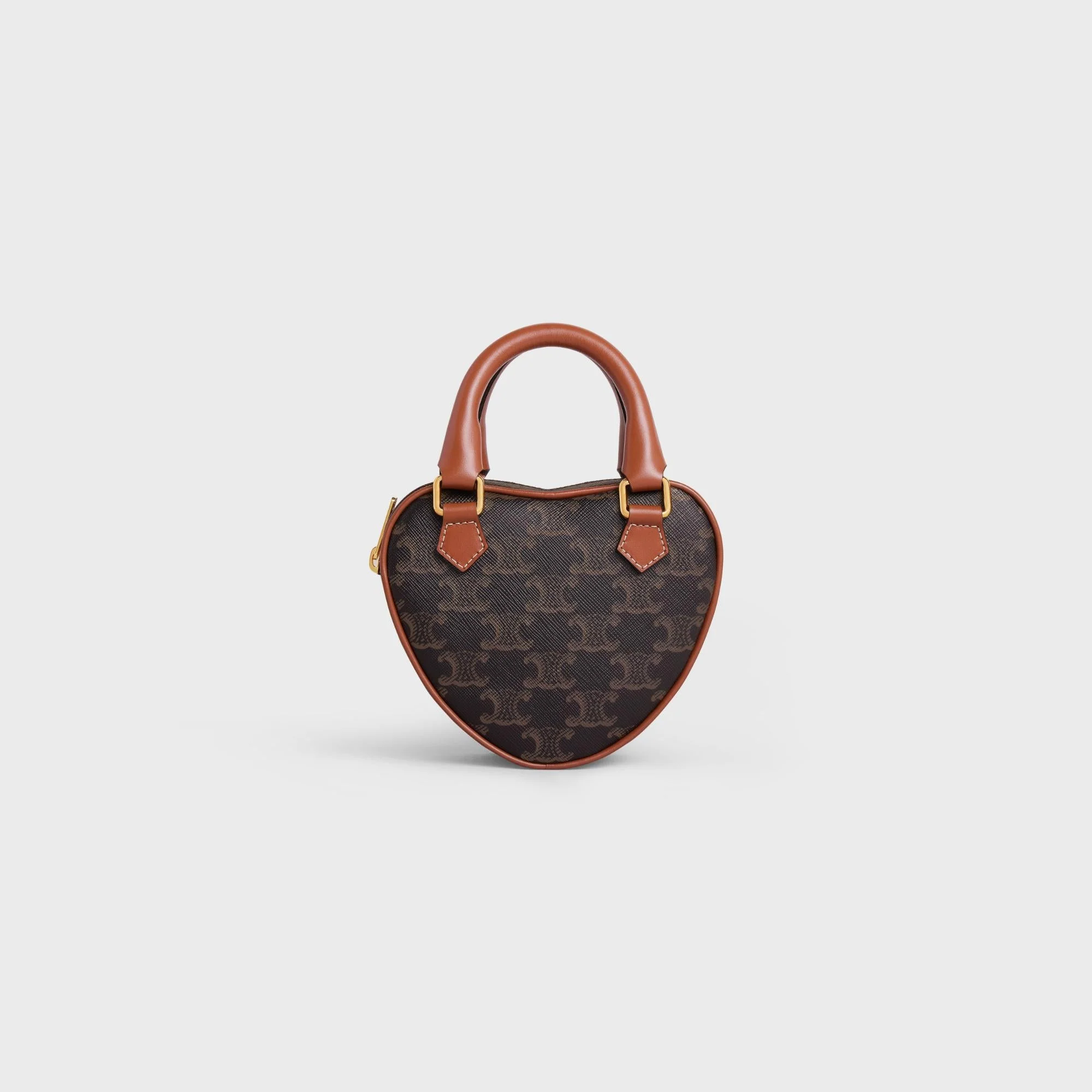 Triomphe Canvas Medium Celine Heart - Tan