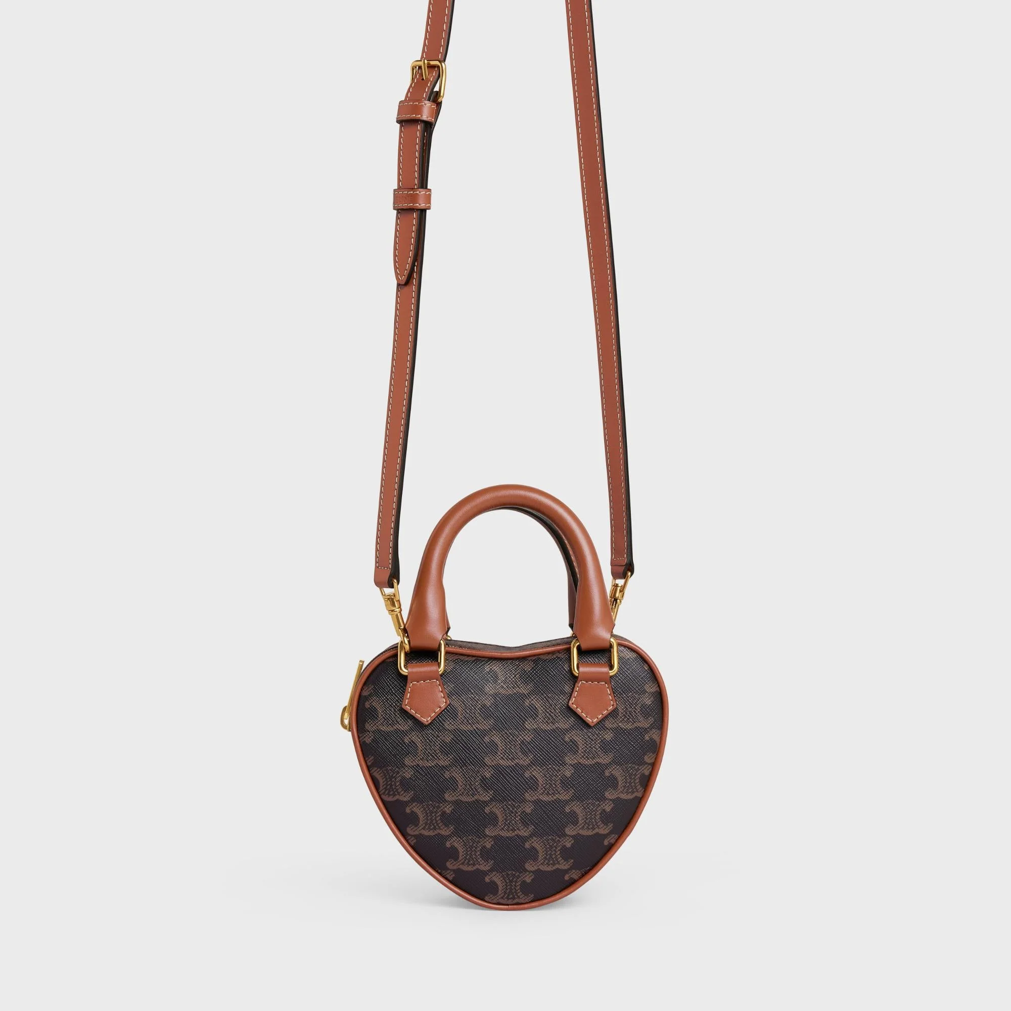 Triomphe Canvas Medium Celine Heart - Tan - Image 4