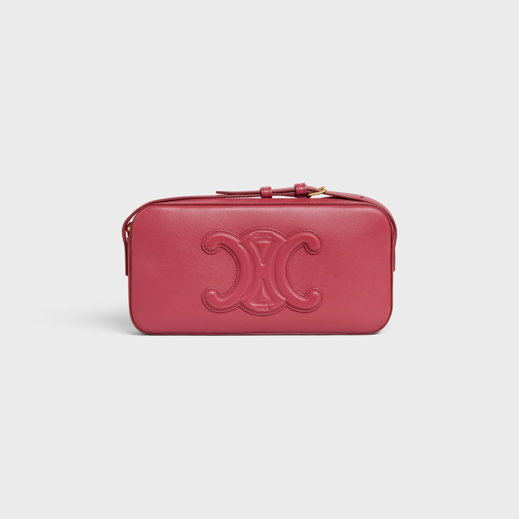 Cuir Triomphe Camera Shoulder Bag - Lipstick - Image 10