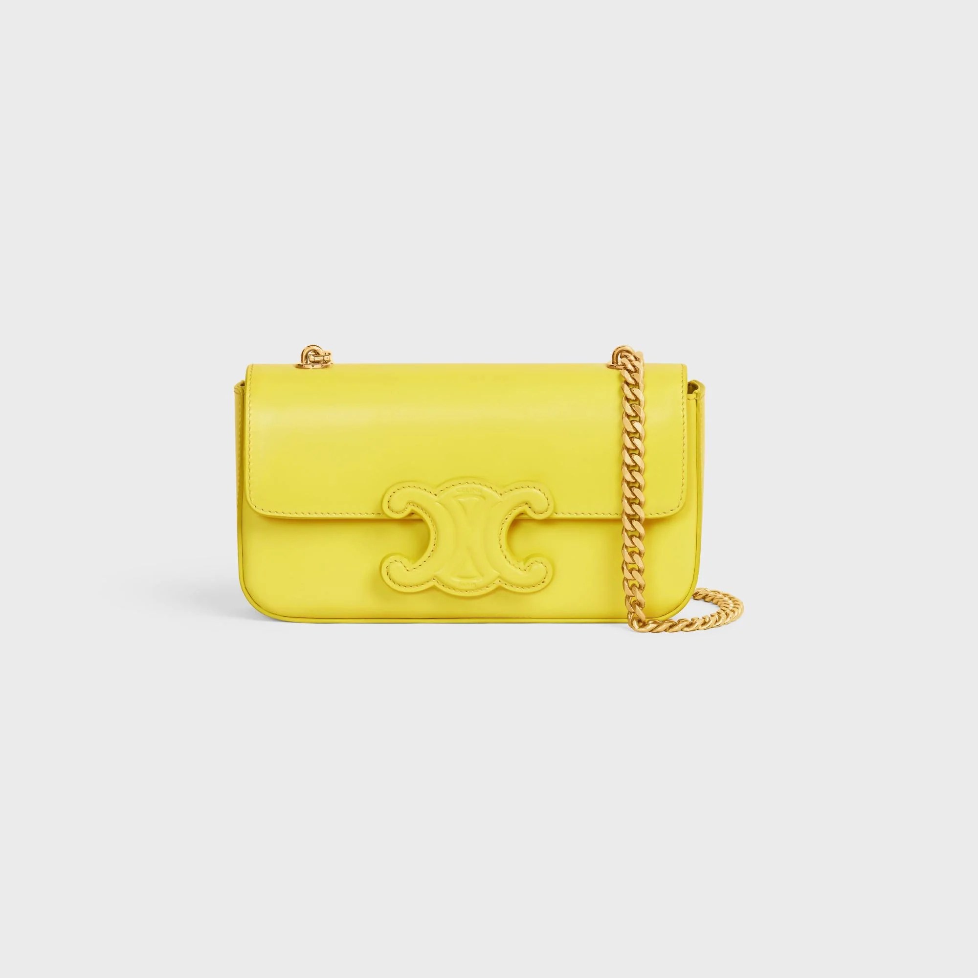 Cuir Triomphe Chain Shoulder Bag - Anise