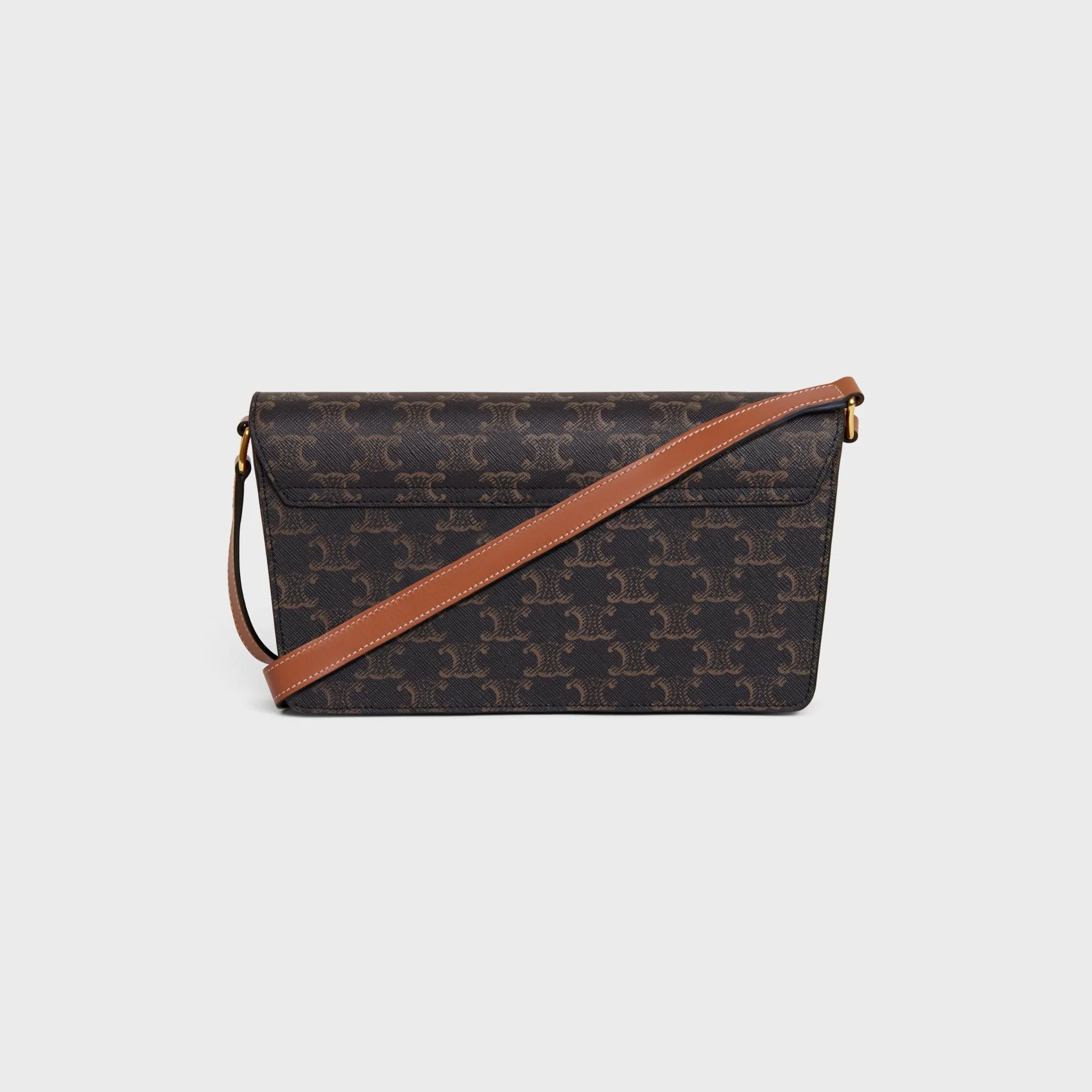 Triomphe Canvas Shoulder Bag Trapeze - Tan - Image 3