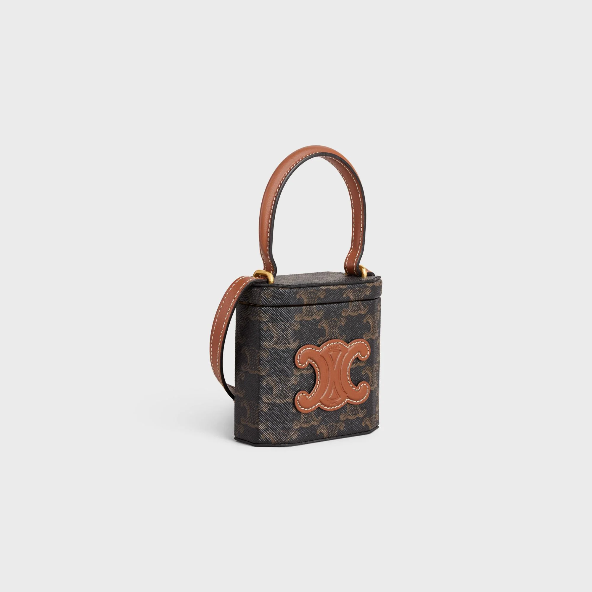 Triomphe Canvas Lock Bag - Tan - Image 3
