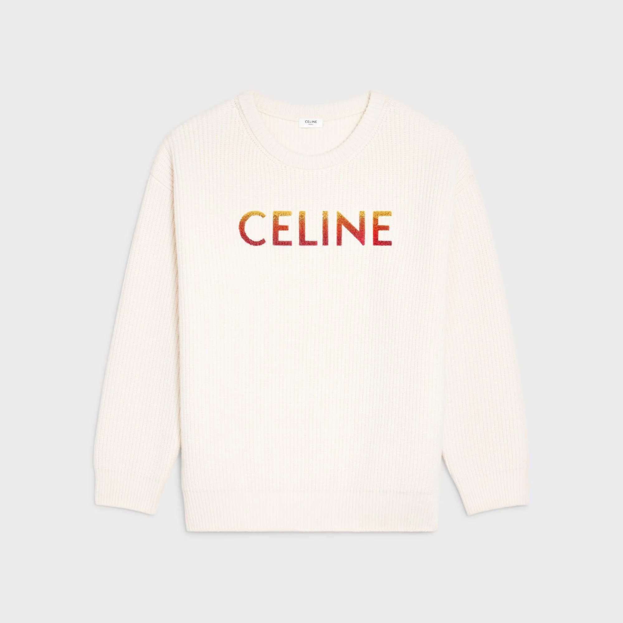 Oversized Round Neck Sweater - Off White