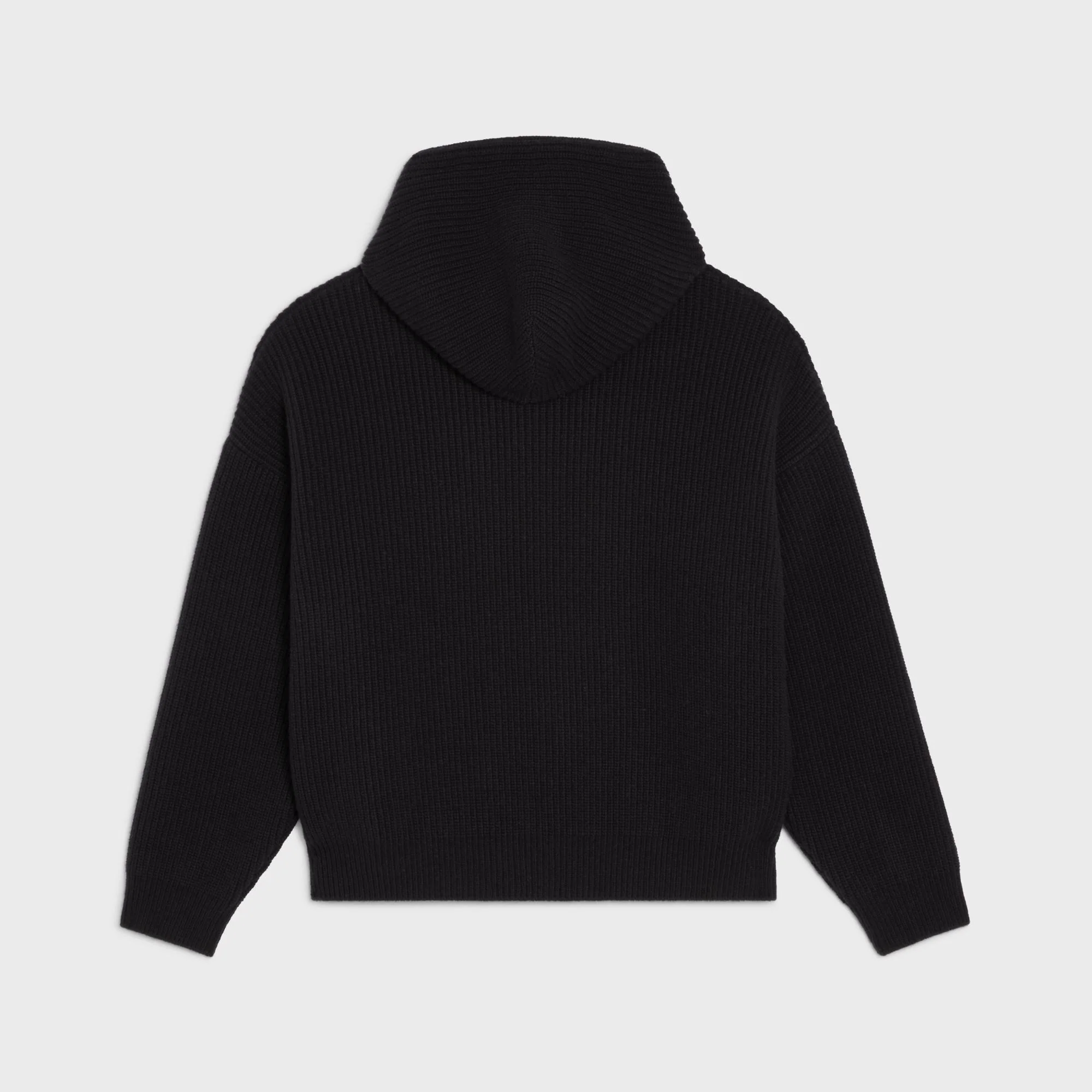 Kangaroo Pocket Hooded Sweater - Black - Image 2