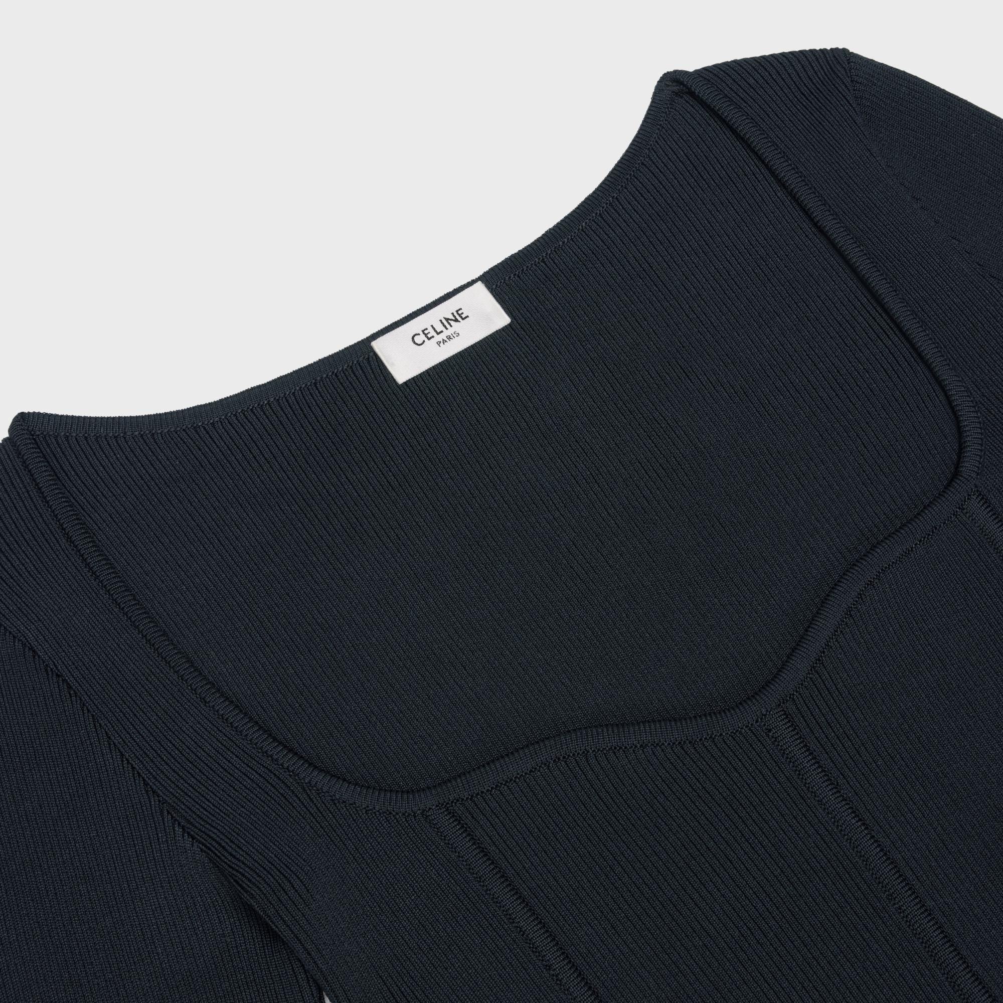 Crop Top Square Neckline - Black - Image 3