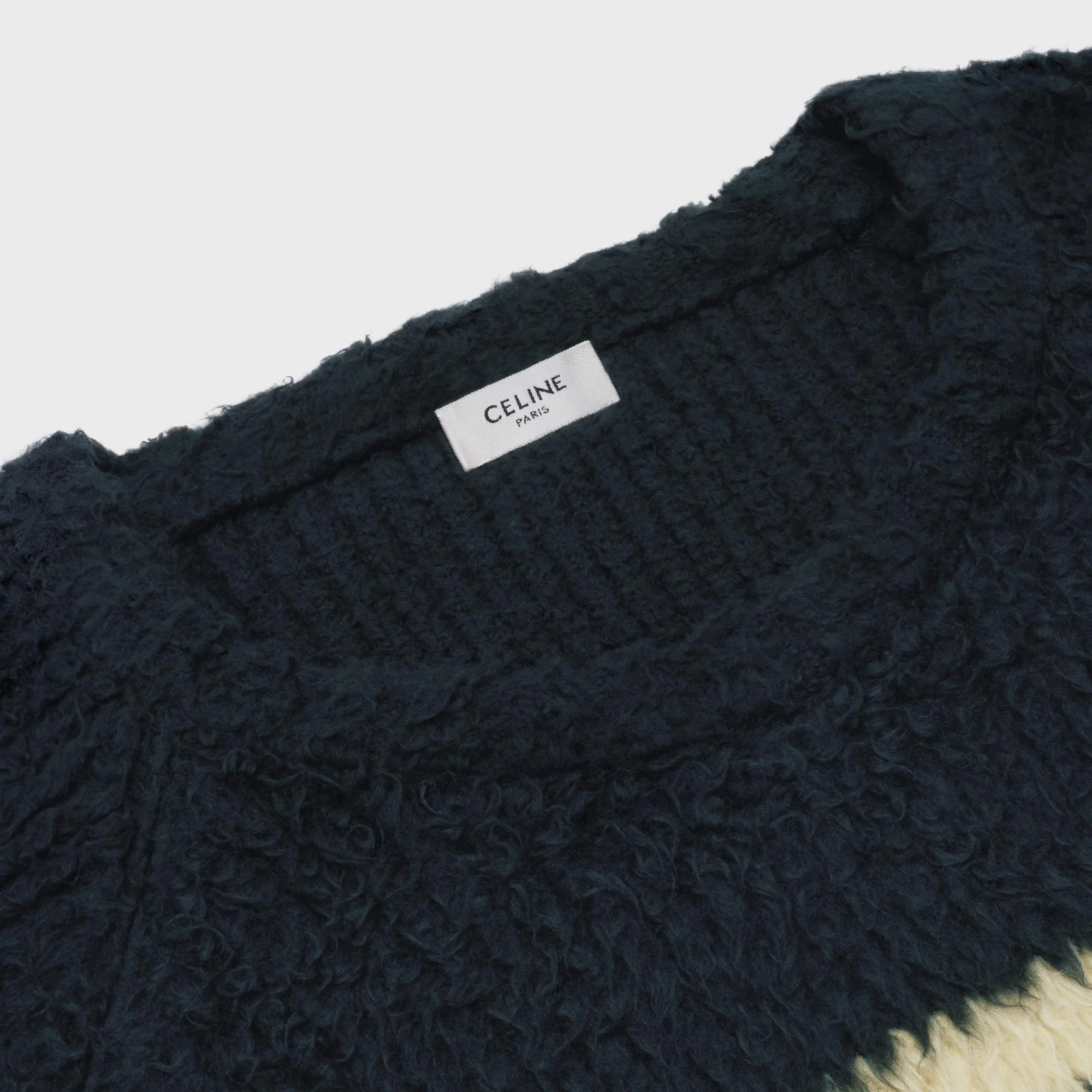 Oversized Round Neck Sweater - Black - Image 3