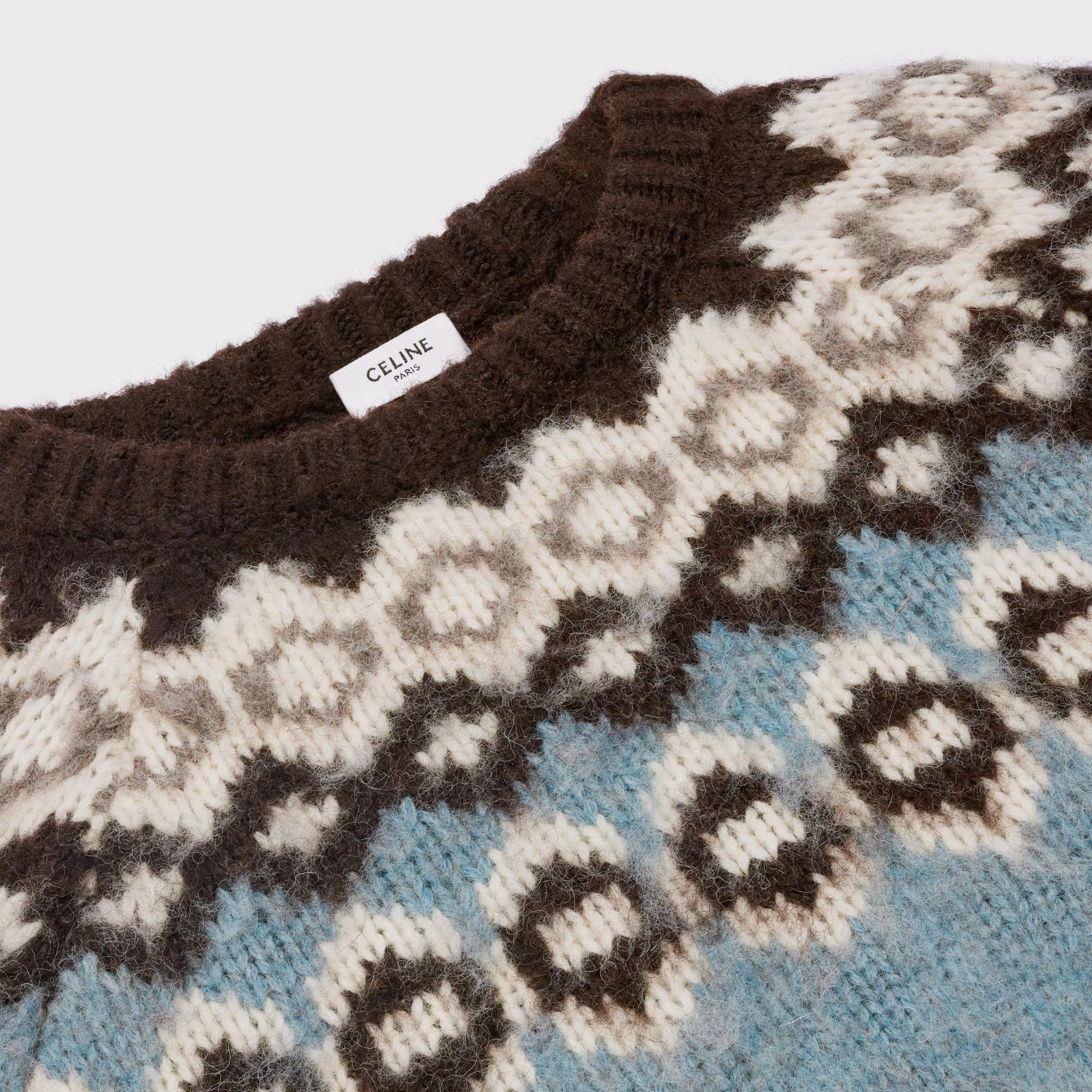 Boxy Round Neck Sweater - Blue - Image 3