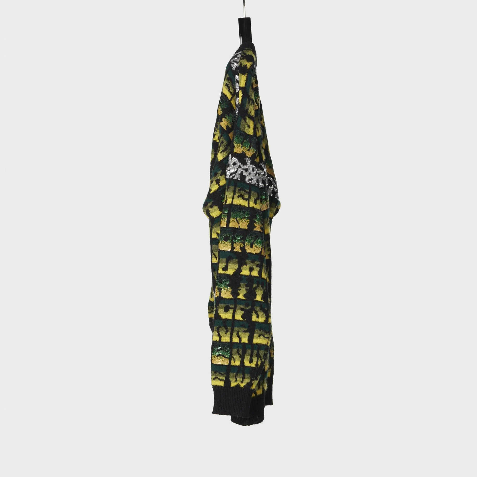 Long Cardigan - Black/Green - Image 4