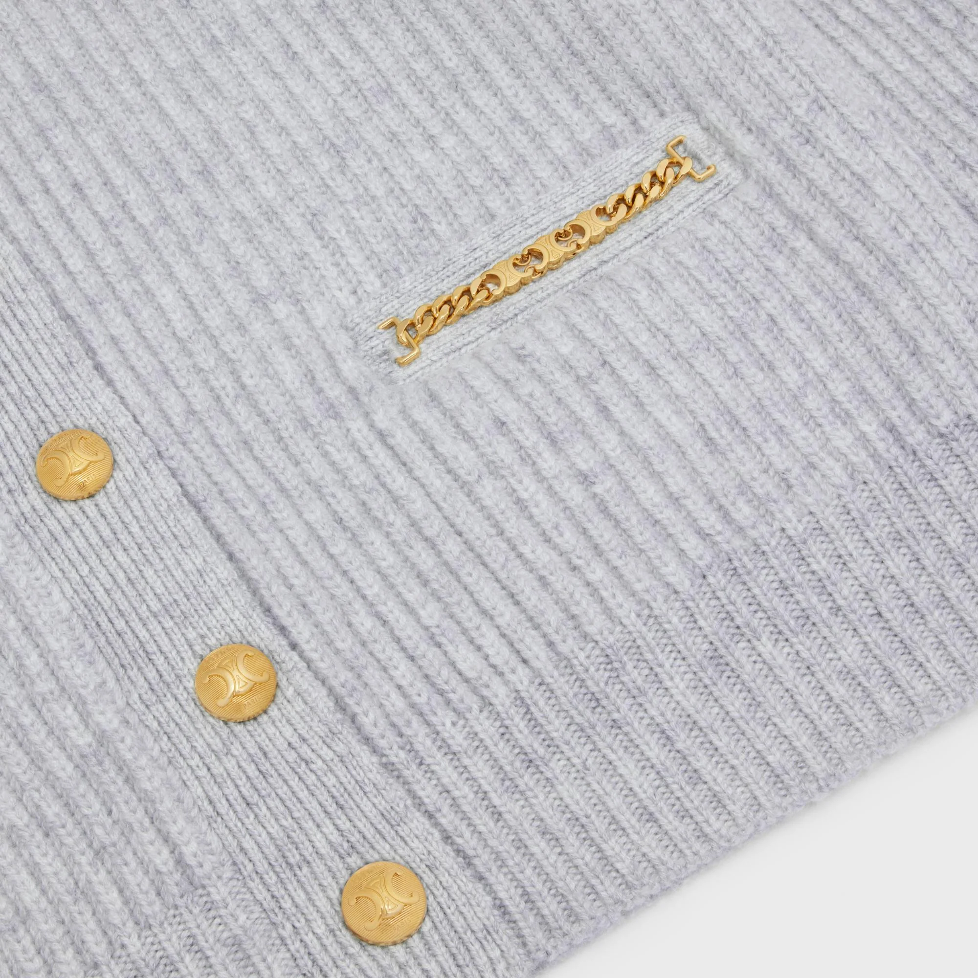 Signature Long Cardigan - Light Grey - Image 3