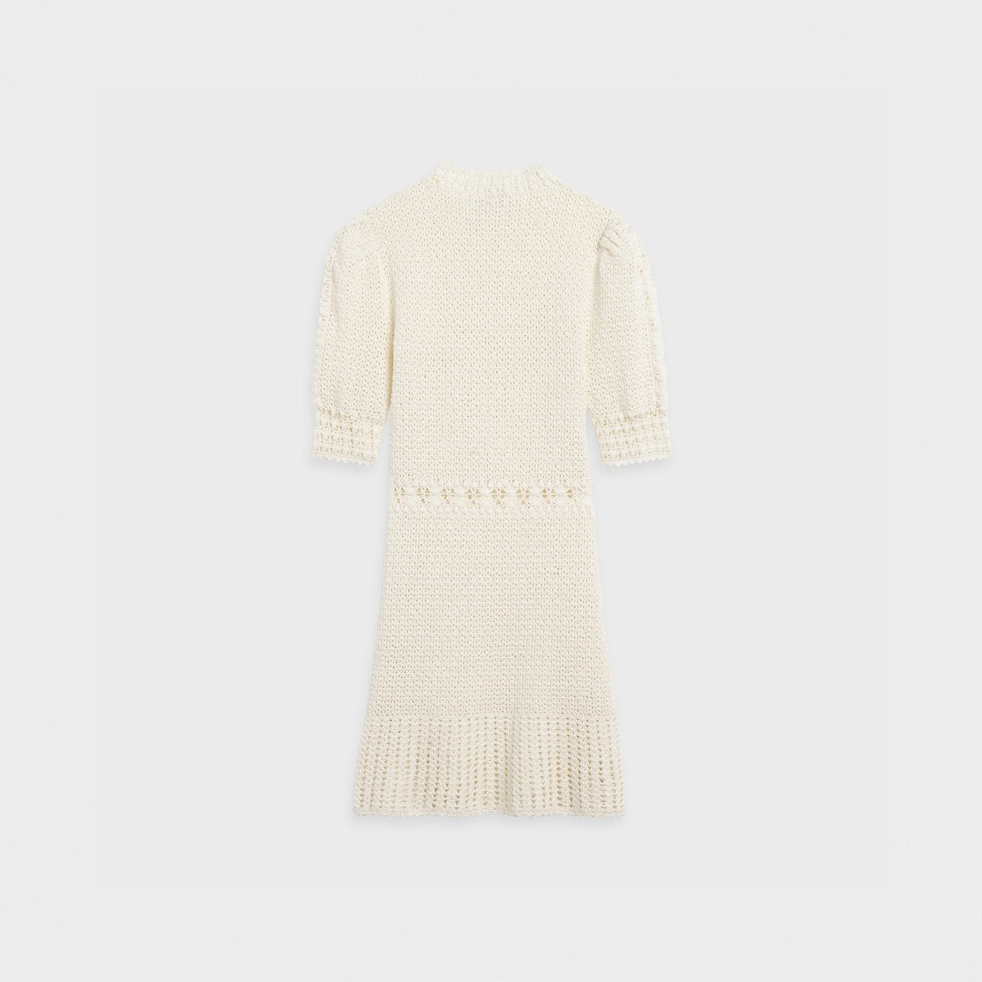 Short Crocheted Dress - White - Image 2