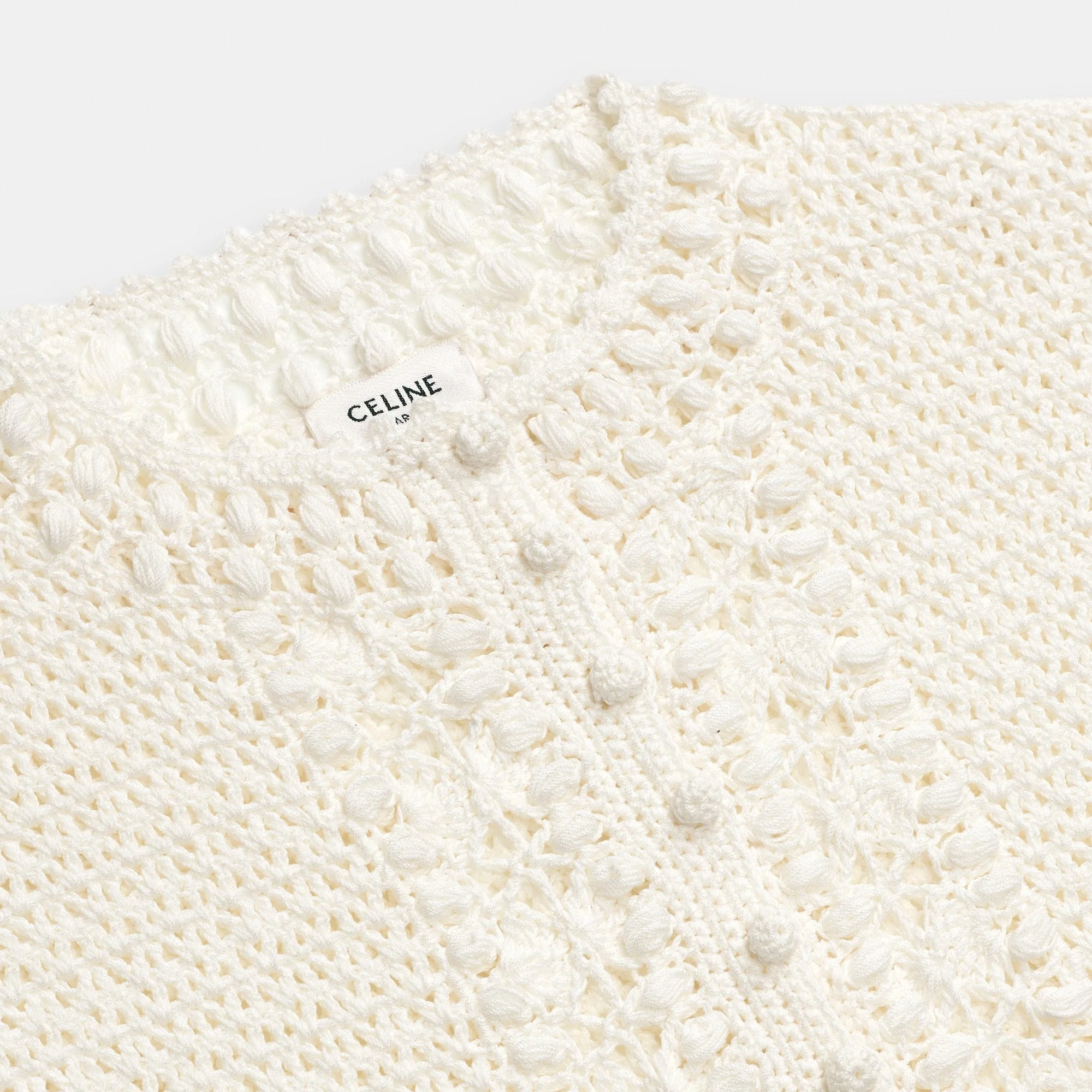 Short Crocheted Dress - White - Image 3
