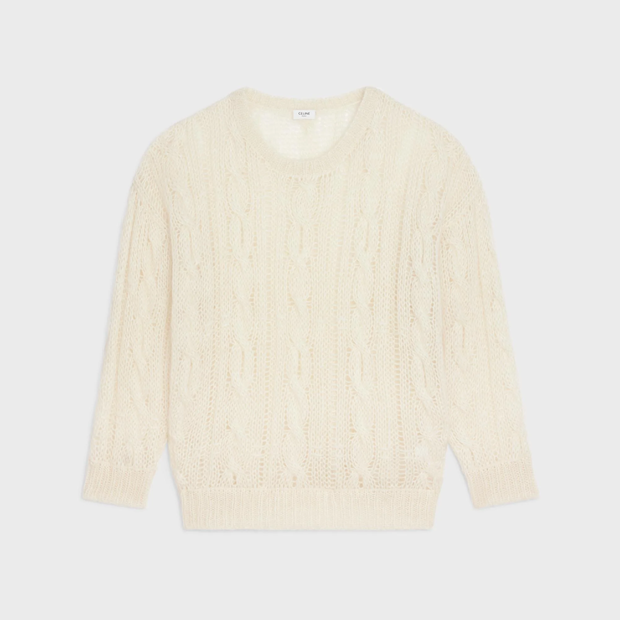 Boxy Round Neck Sweater - Off White - Image 2