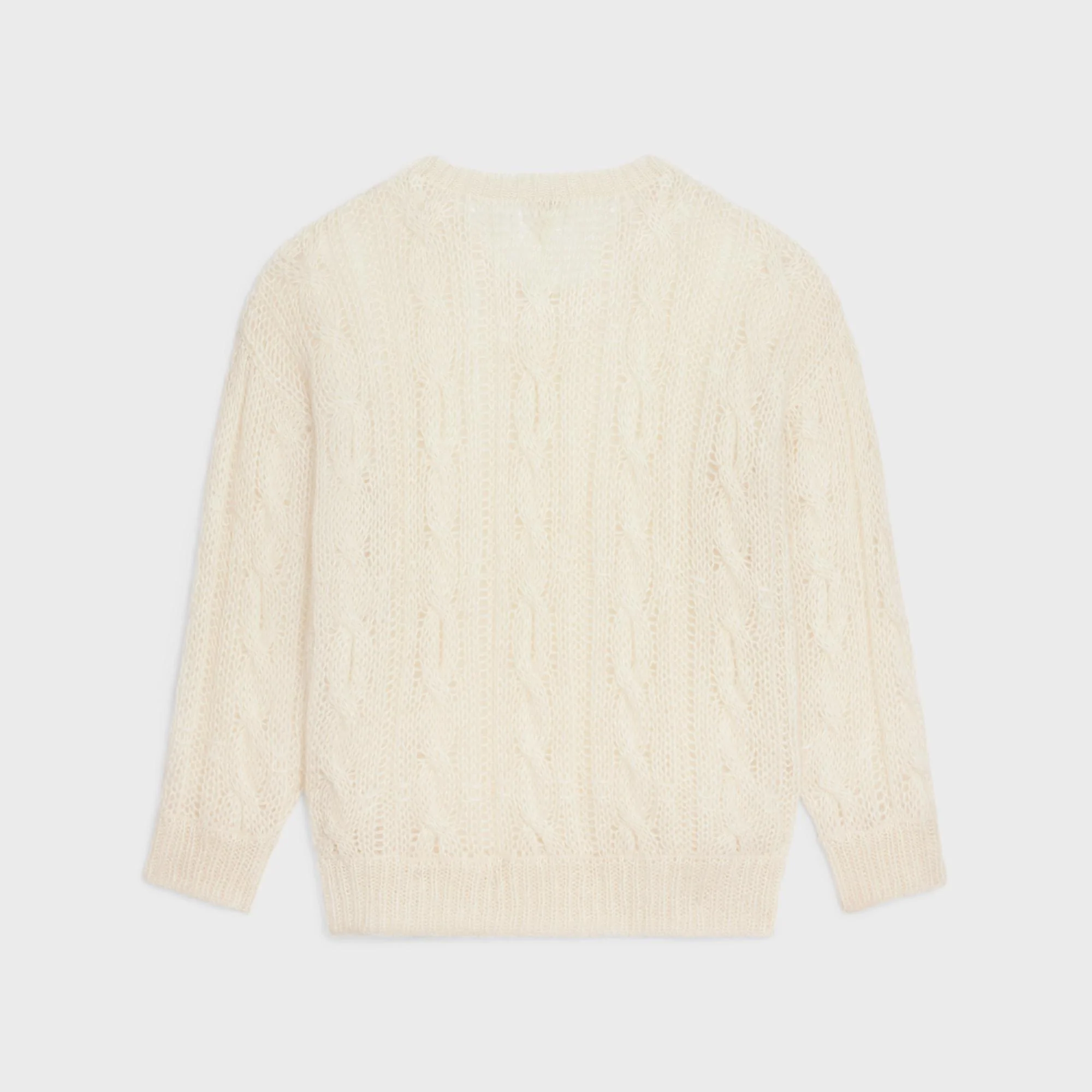 Boxy Round Neck Sweater - Off White - Image 3