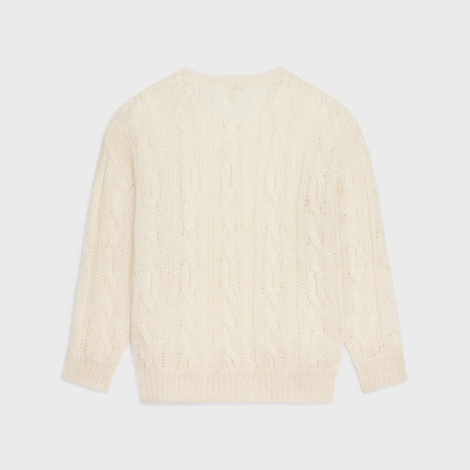 Boxy Round Neck Sweater - Off White - Image 4