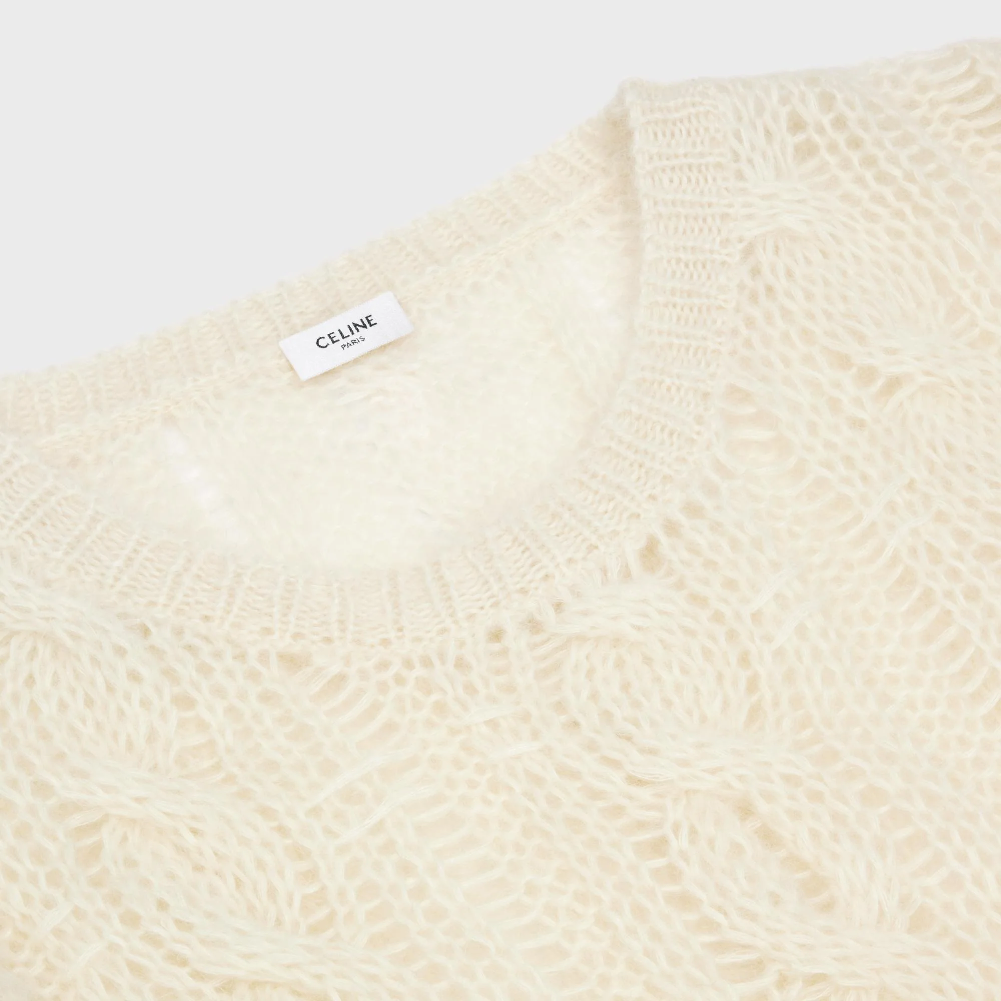 Boxy Round Neck Sweater - Off White - Image 6