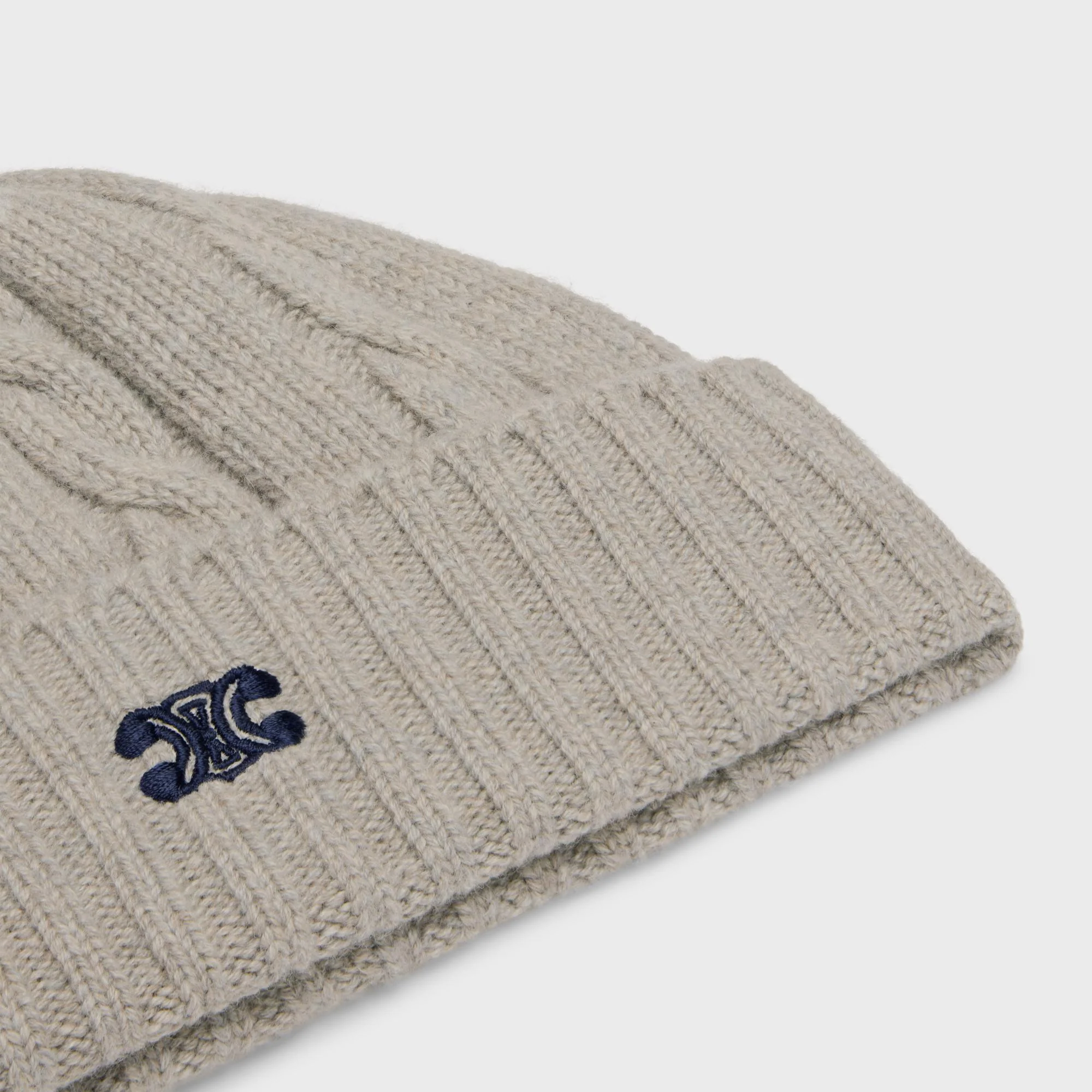 Triomphe Beanie - Light Grey - Image 3