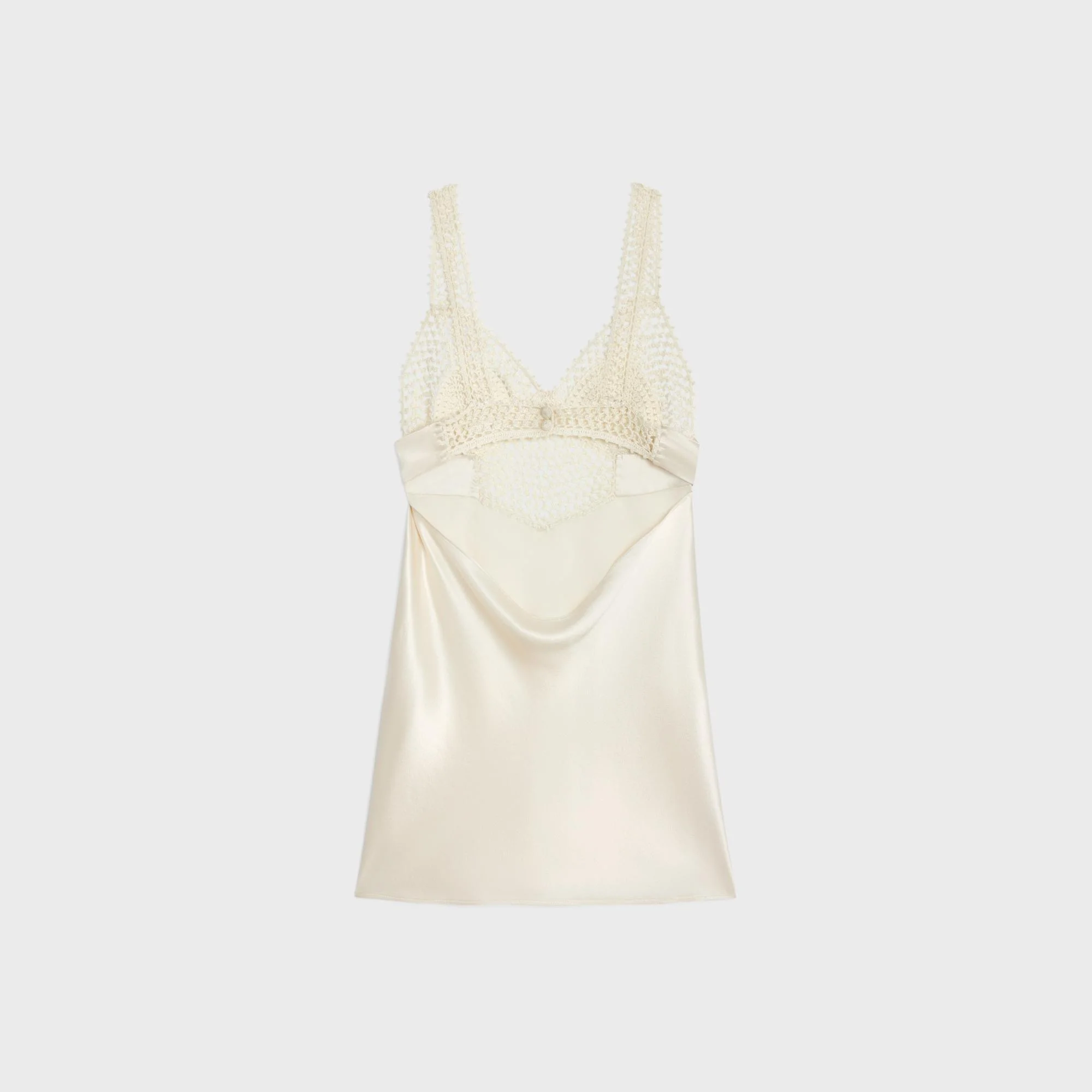 Robe Lingerie Courte - Off White - Image 2