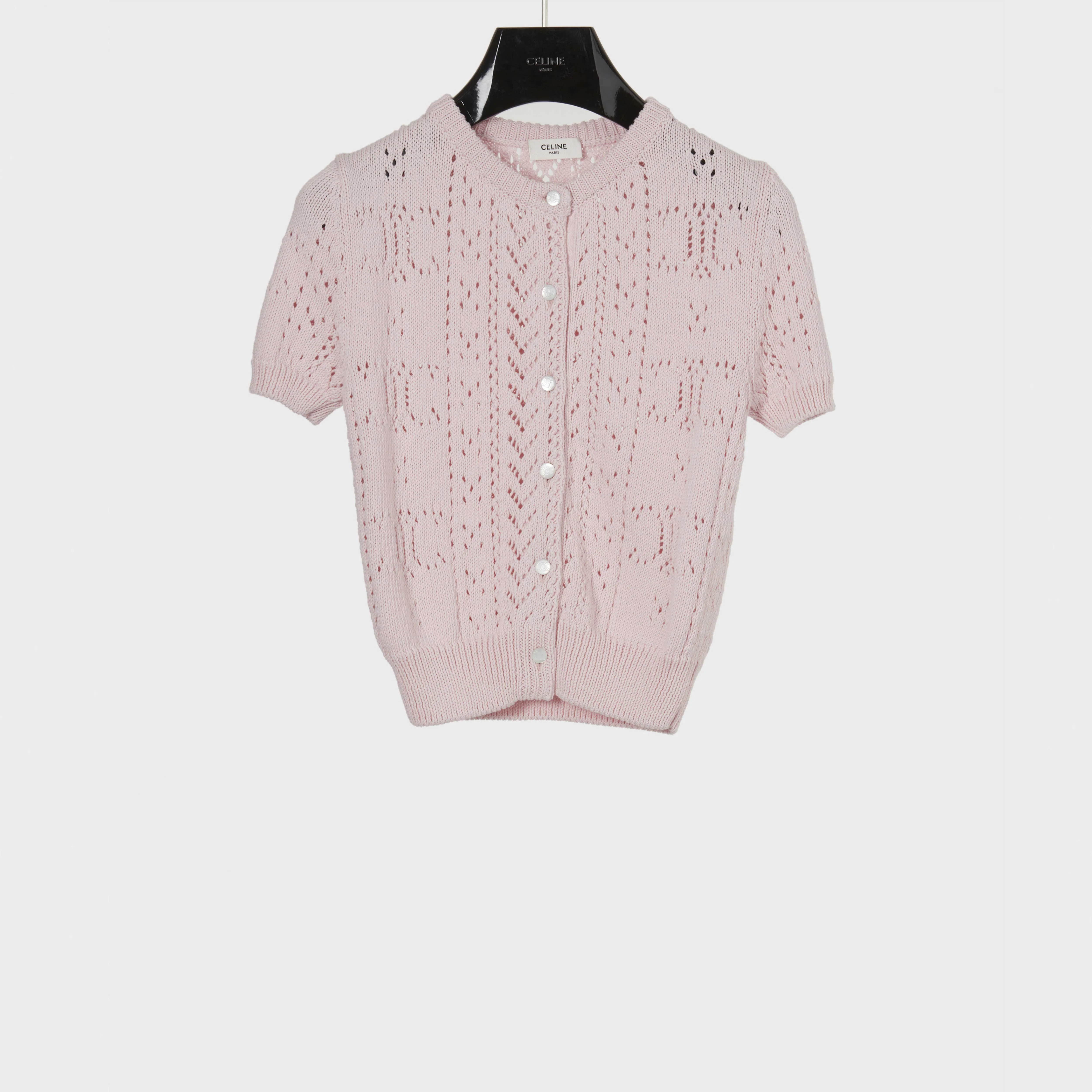 Cropped Cardigan - Light Pink