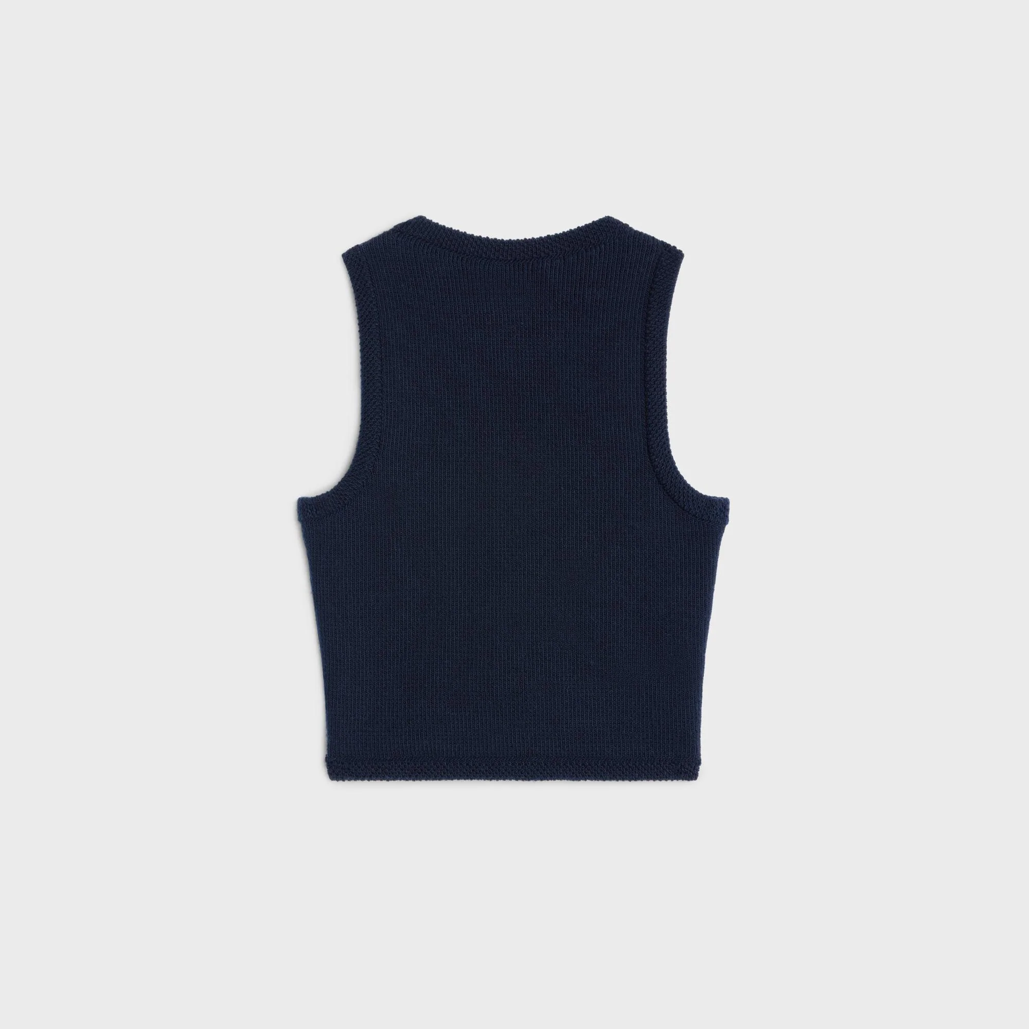 Gilet Cropped Sans Manches - Dark Navy - Image 2