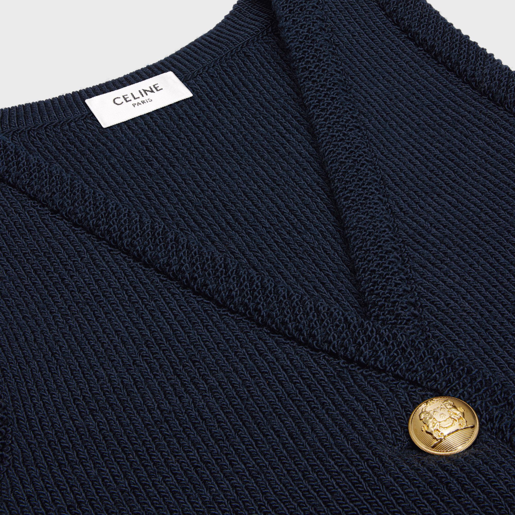 Gilet Cropped Sans Manches - Dark Navy - Image 3