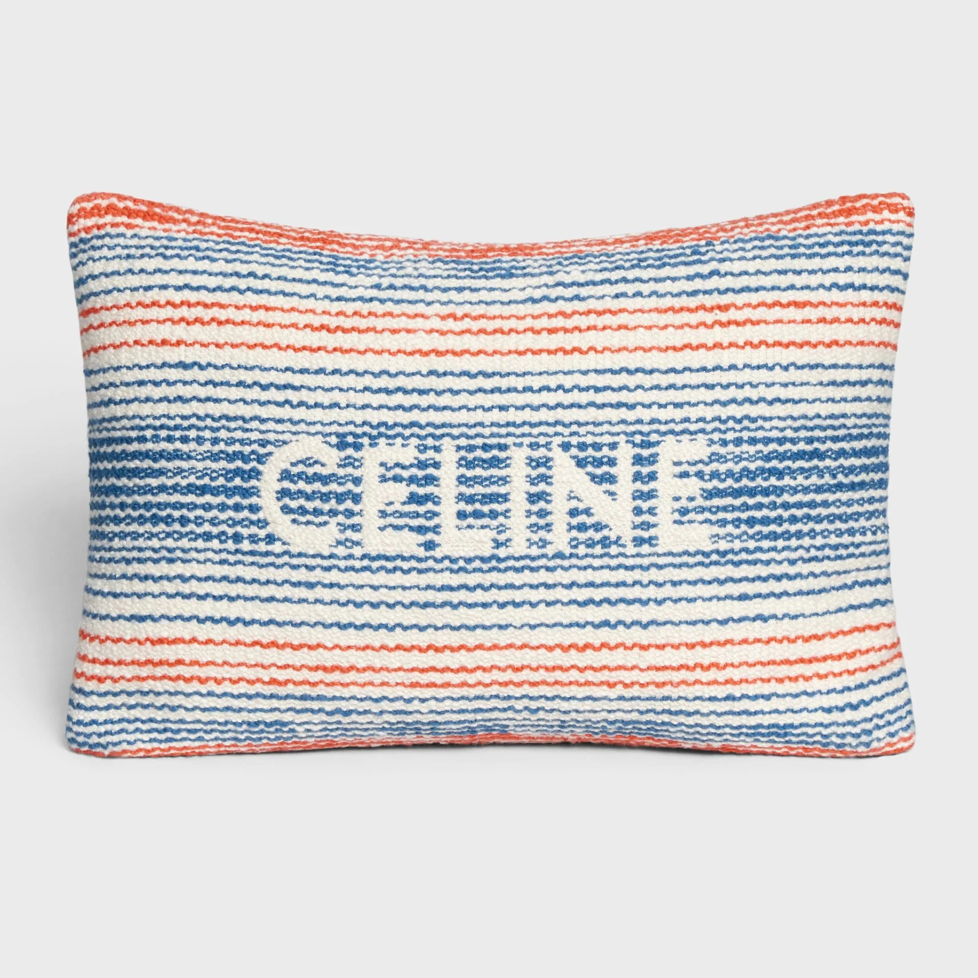 Celine Beach Cushion - Beige/Orange/Blue - Image 2