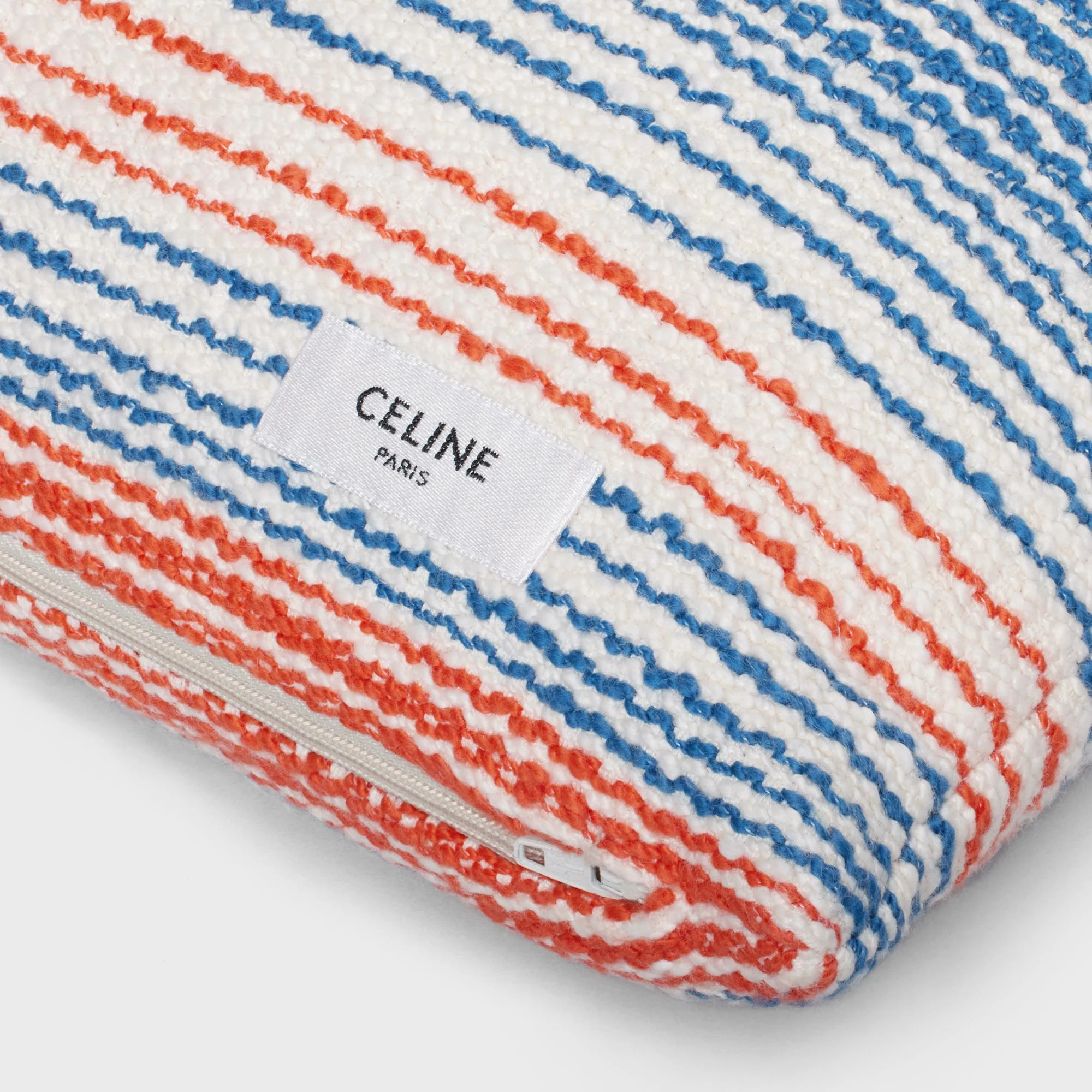 Celine Beach Cushion - Beige/Orange/Blue - Image 3